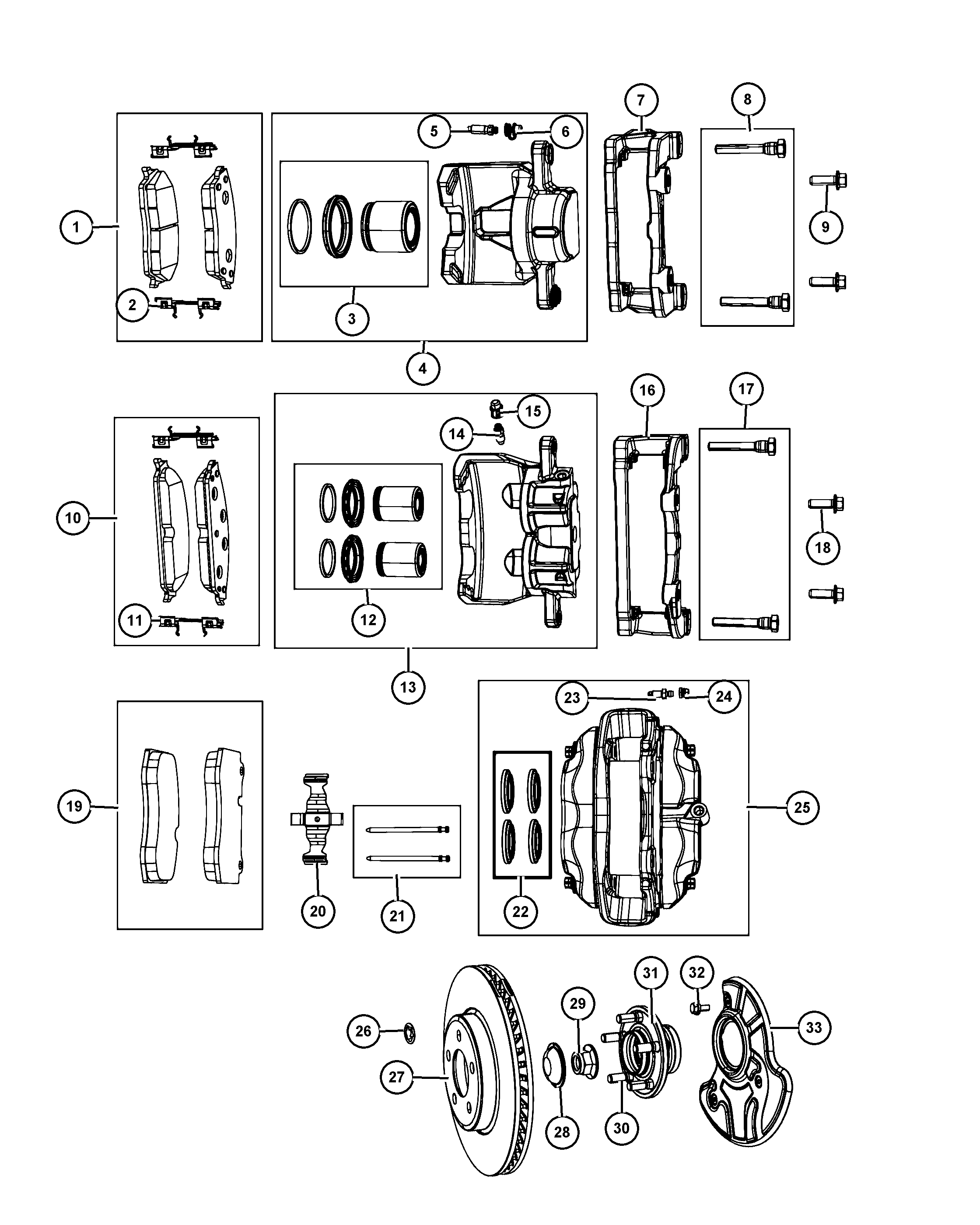 Chrysler 5174 001AC - Тормозные колодки, дисковые, комплект onlydrive.pro