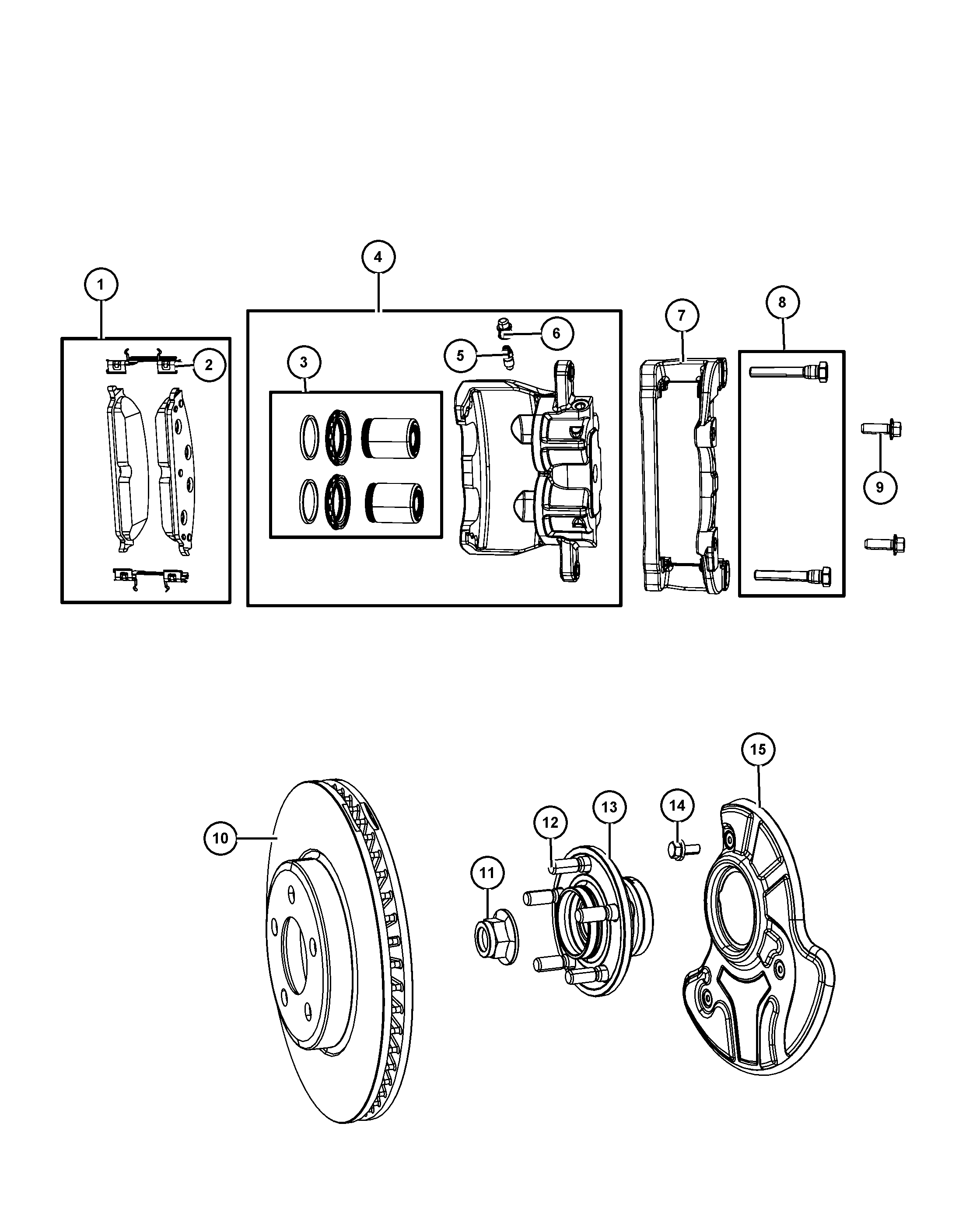 Chrysler 5142 558AB - Piduriklotsi komplekt,ketaspidur onlydrive.pro