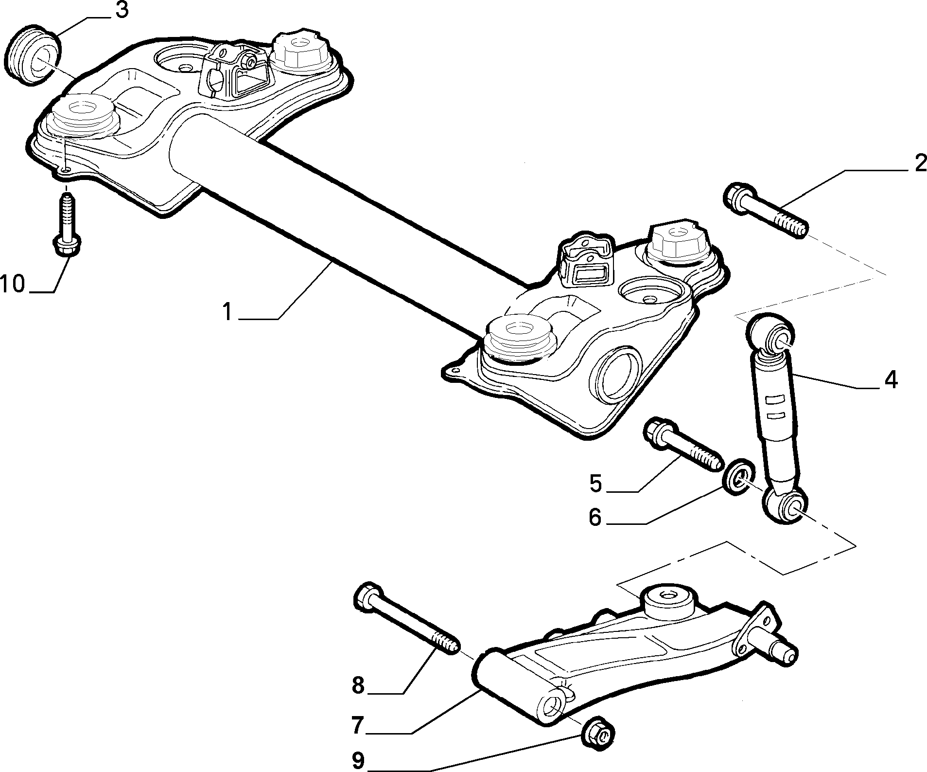 FIAT 71718284 - Rear suspension (var.: 1/rev.: 0): 02 pcs. onlydrive.pro