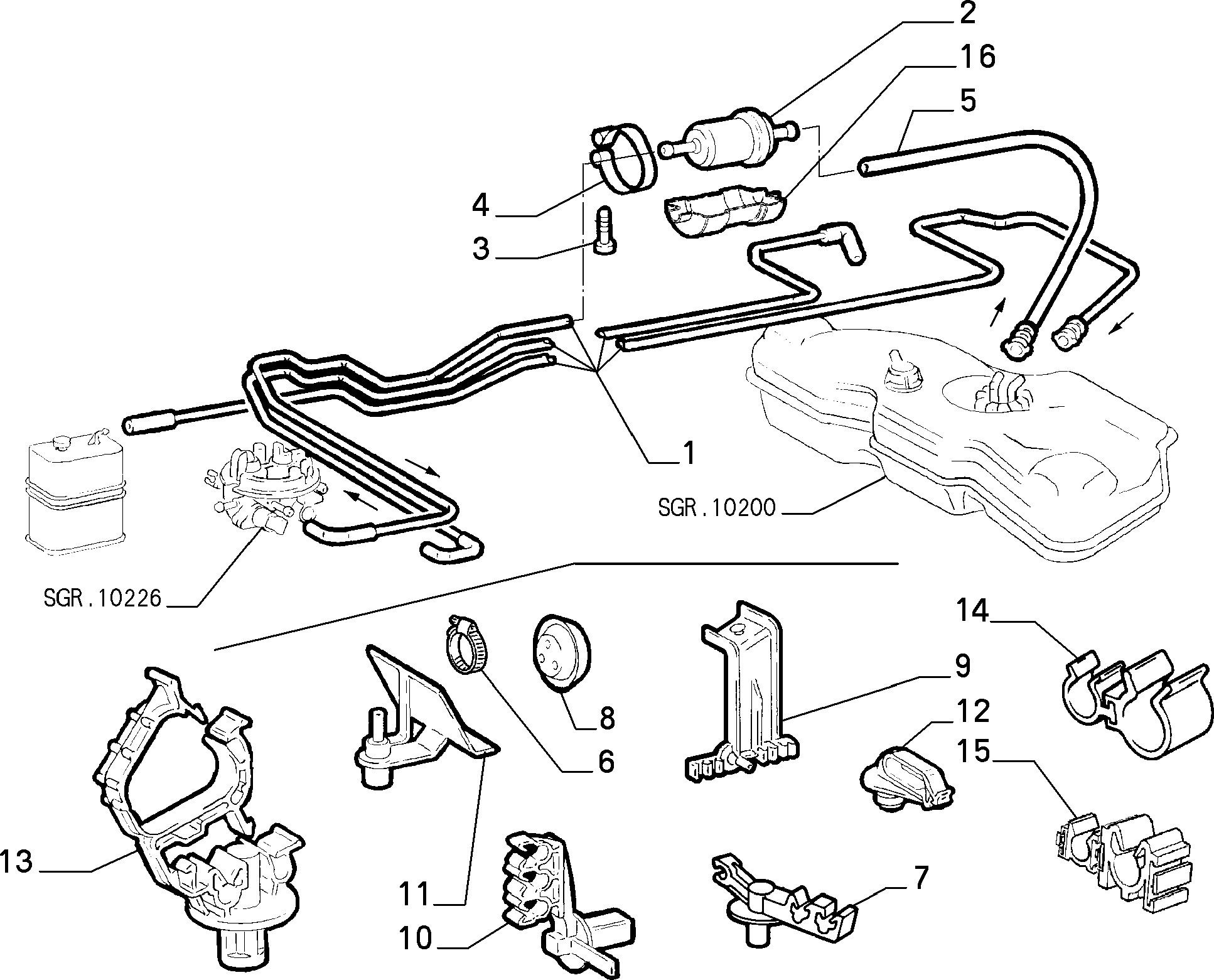 Opel 46 441 236 - Fuel tank piping (var.: 1/rev.: 0): 01 pcs. onlydrive.pro