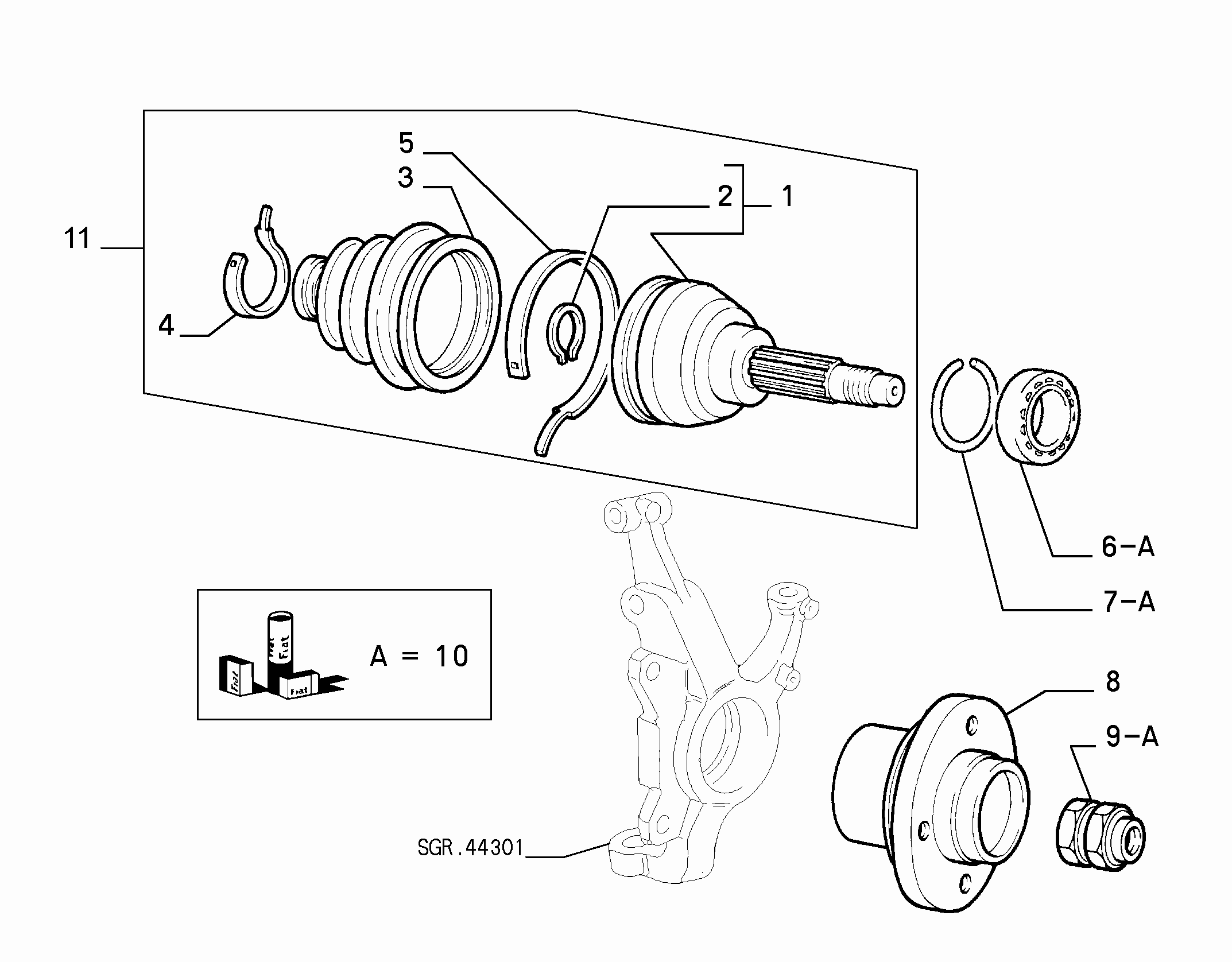 Seat 7682886 - Axle shafts (var.: 2/rev.: 0): 02 pcs. onlydrive.pro