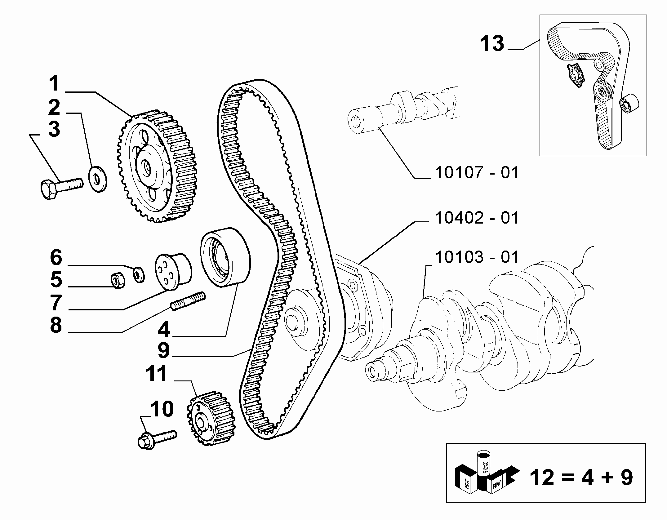 FIAT 71746353 - Timing Belt Set onlydrive.pro