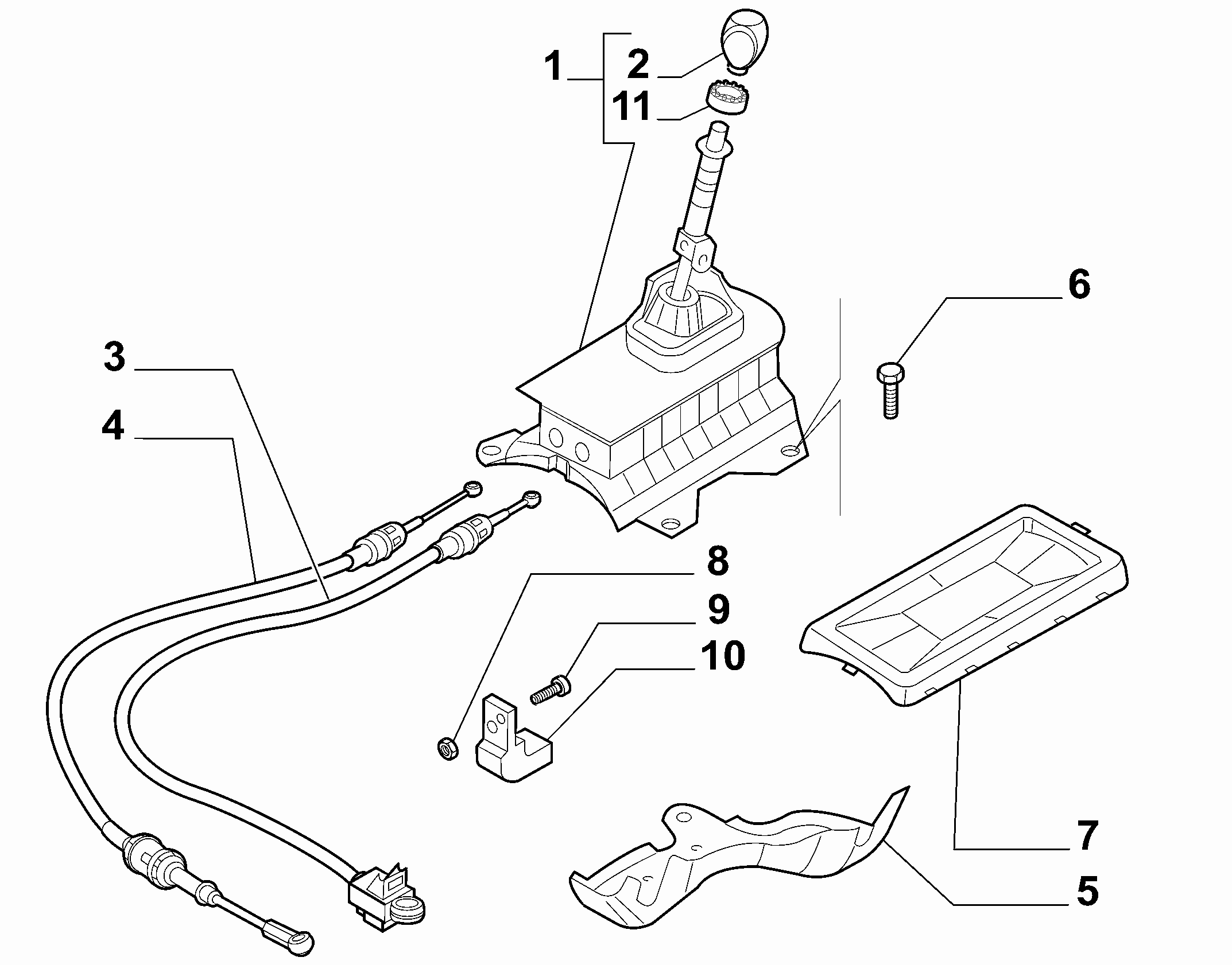 FIAT 55223407 - Cable, tip, manual transmission onlydrive.pro