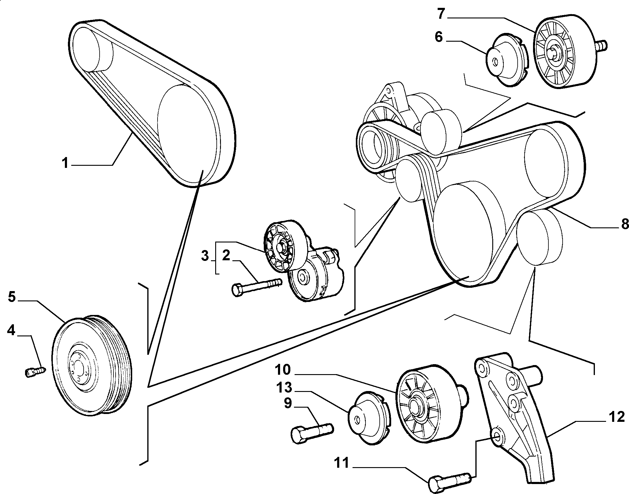 FIAT 46546374 - Various controls (belts and pulleys) (var.: 1/rev.: 0): 01 pcs. onlydrive.pro