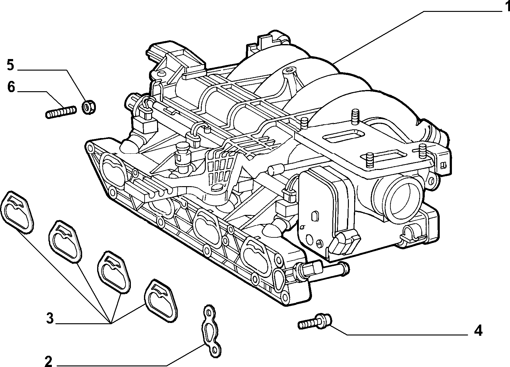 FIAT 71729223 - Gasket Set, intake manifold onlydrive.pro