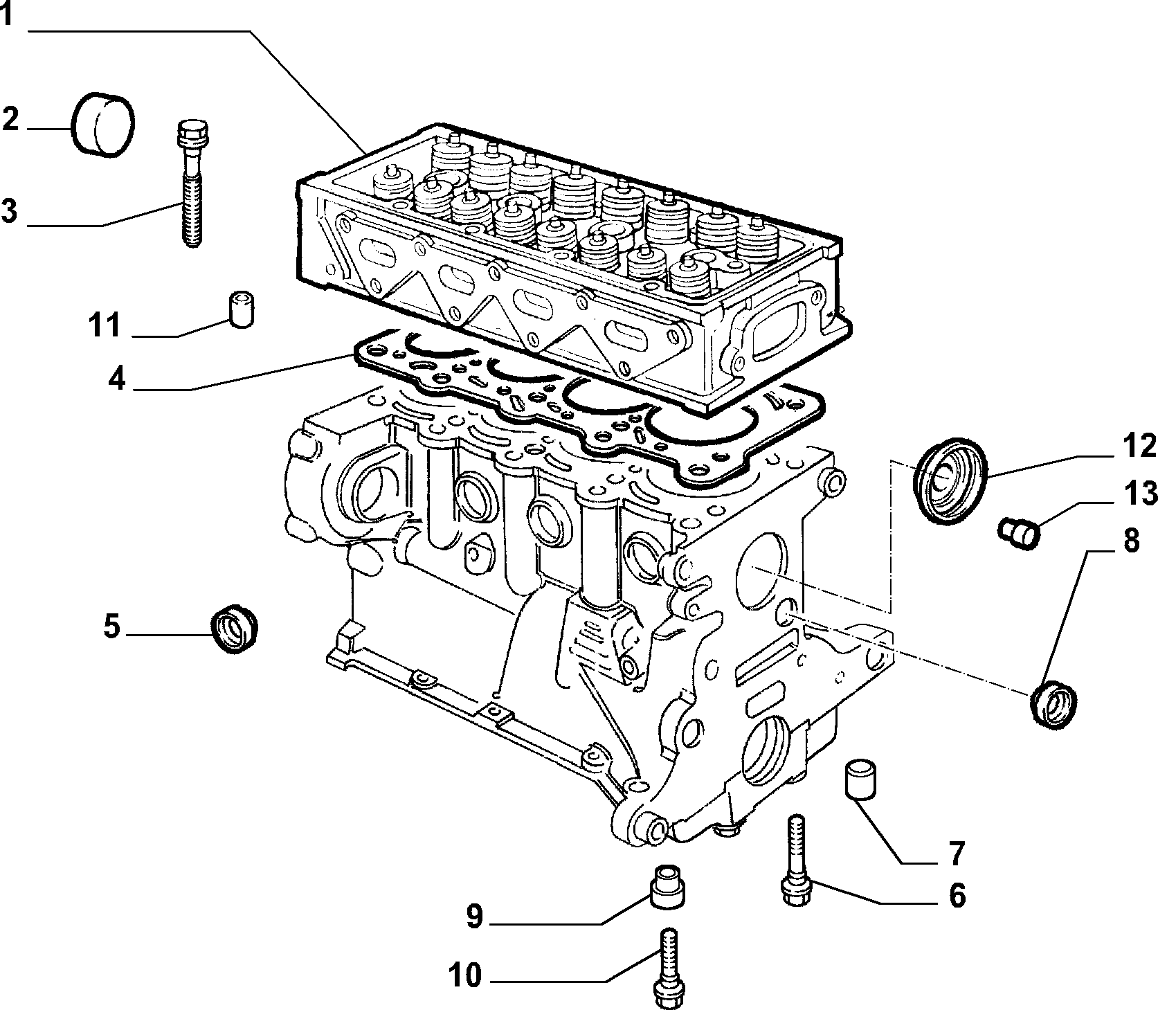 FIAT 7795992 - Bolt Kit, cylinder head onlydrive.pro