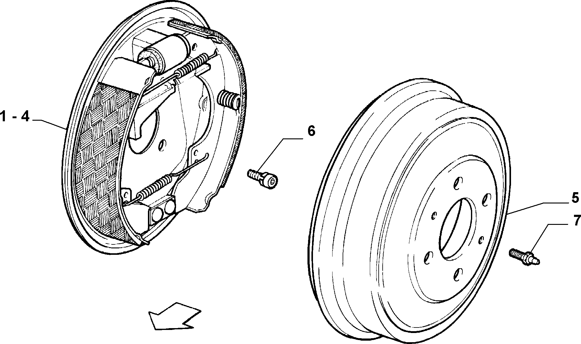 FIAT 7750119 - Rear wheel brakes (var.: 1/rev.: 0): 02 pcs. onlydrive.pro