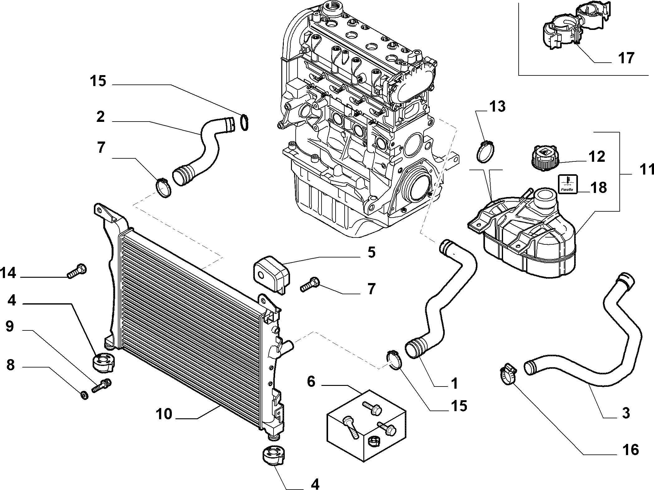 FIAT 55700447 - Radiator, engine cooling onlydrive.pro