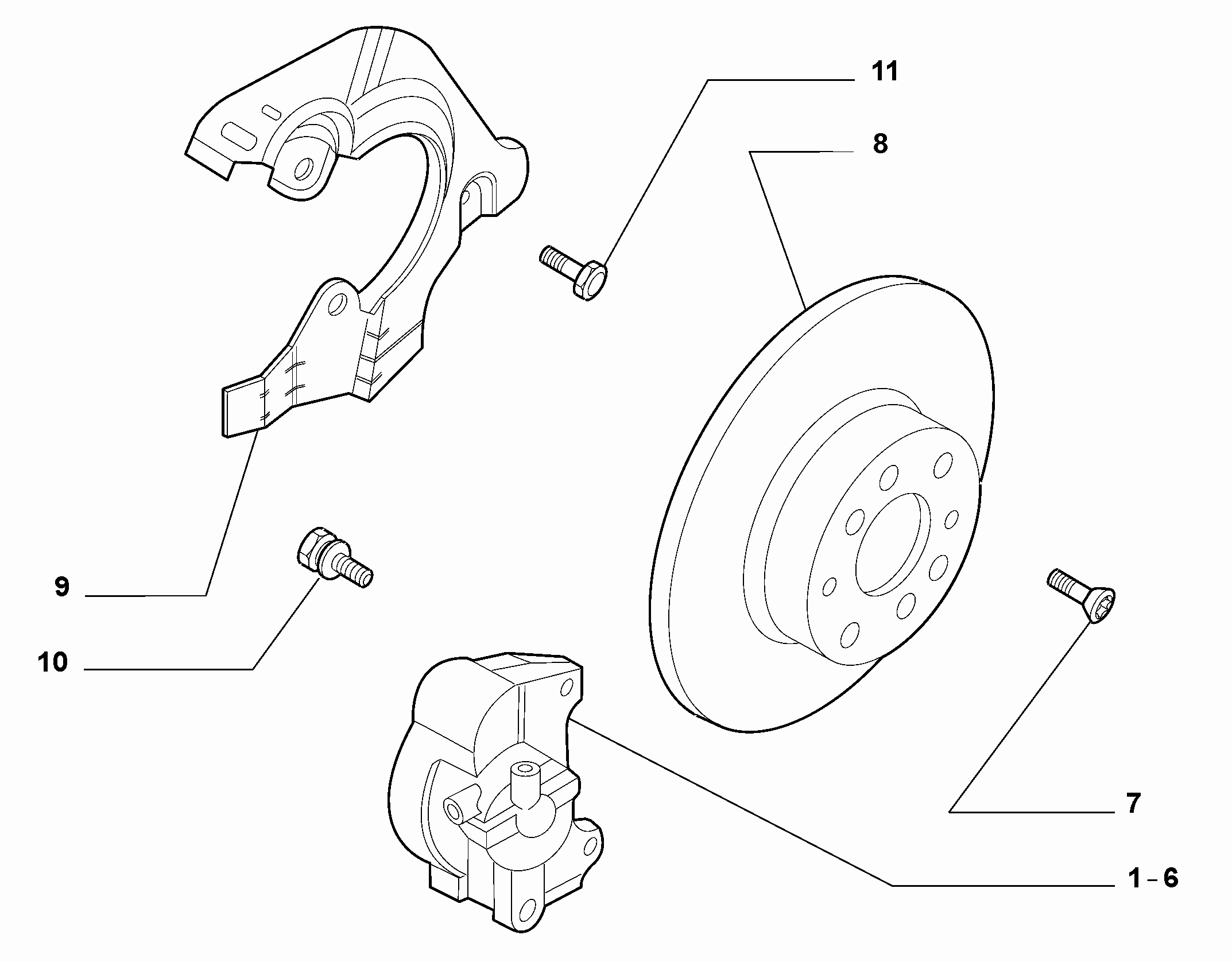 FIAT 55704023 - Front wheel brakes (var.: 1/rev.: 0): 01 pcs. onlydrive.pro