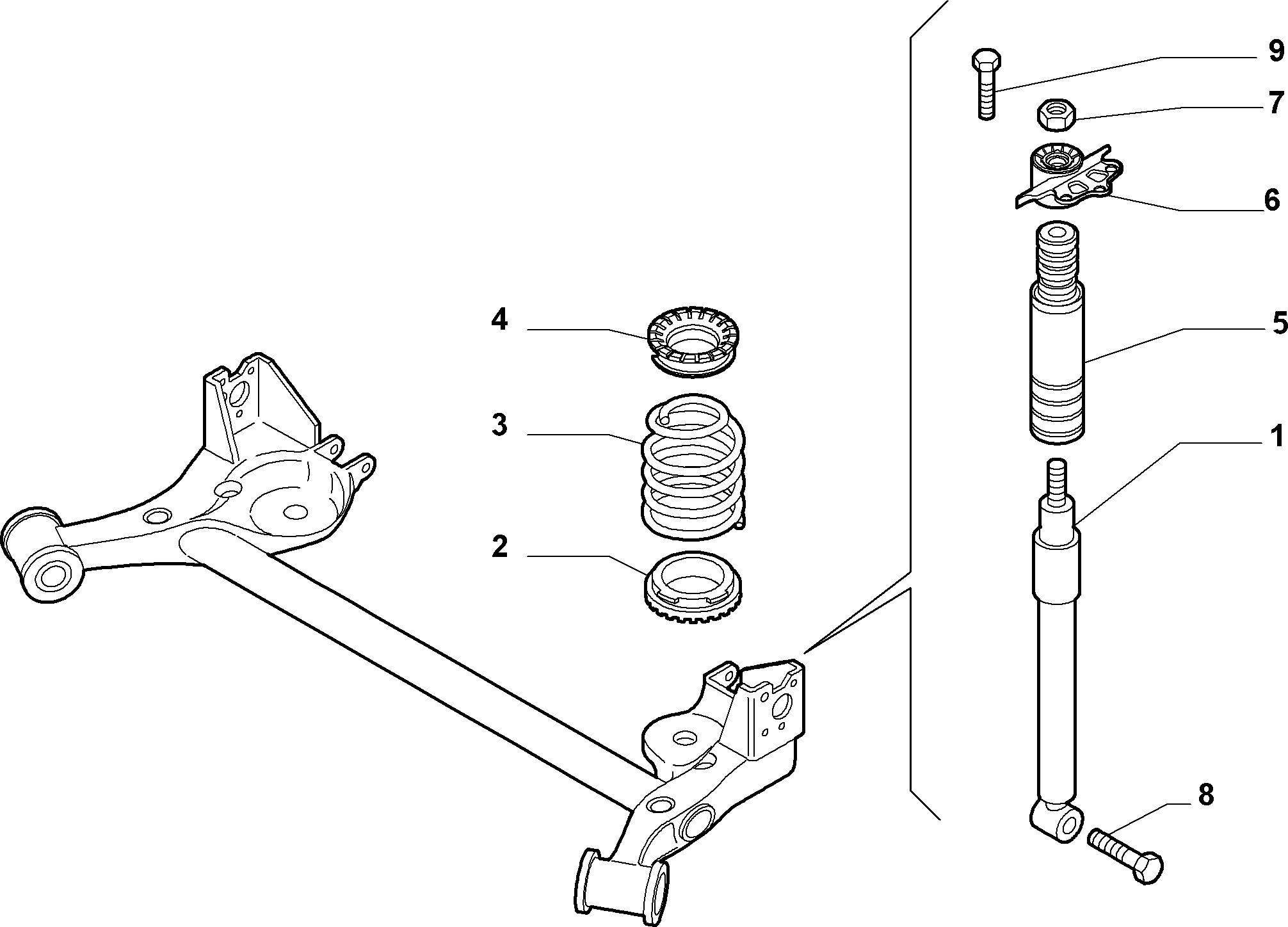 FIAT 55700452 - Rear suspension (var.: 3/rev.: 0): 02 pcs. onlydrive.pro