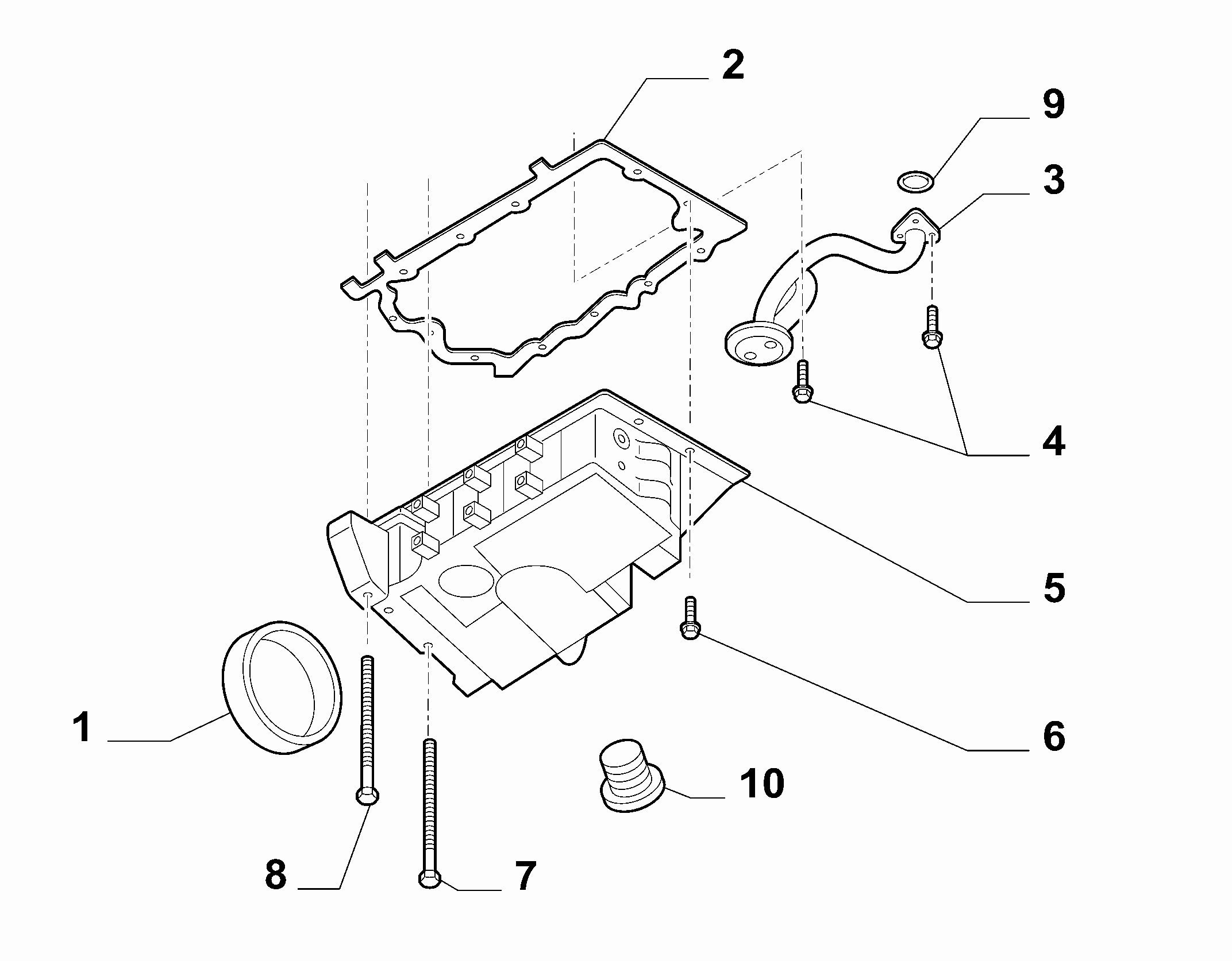 FIAT 55226126 - Gasket, oil sump onlydrive.pro