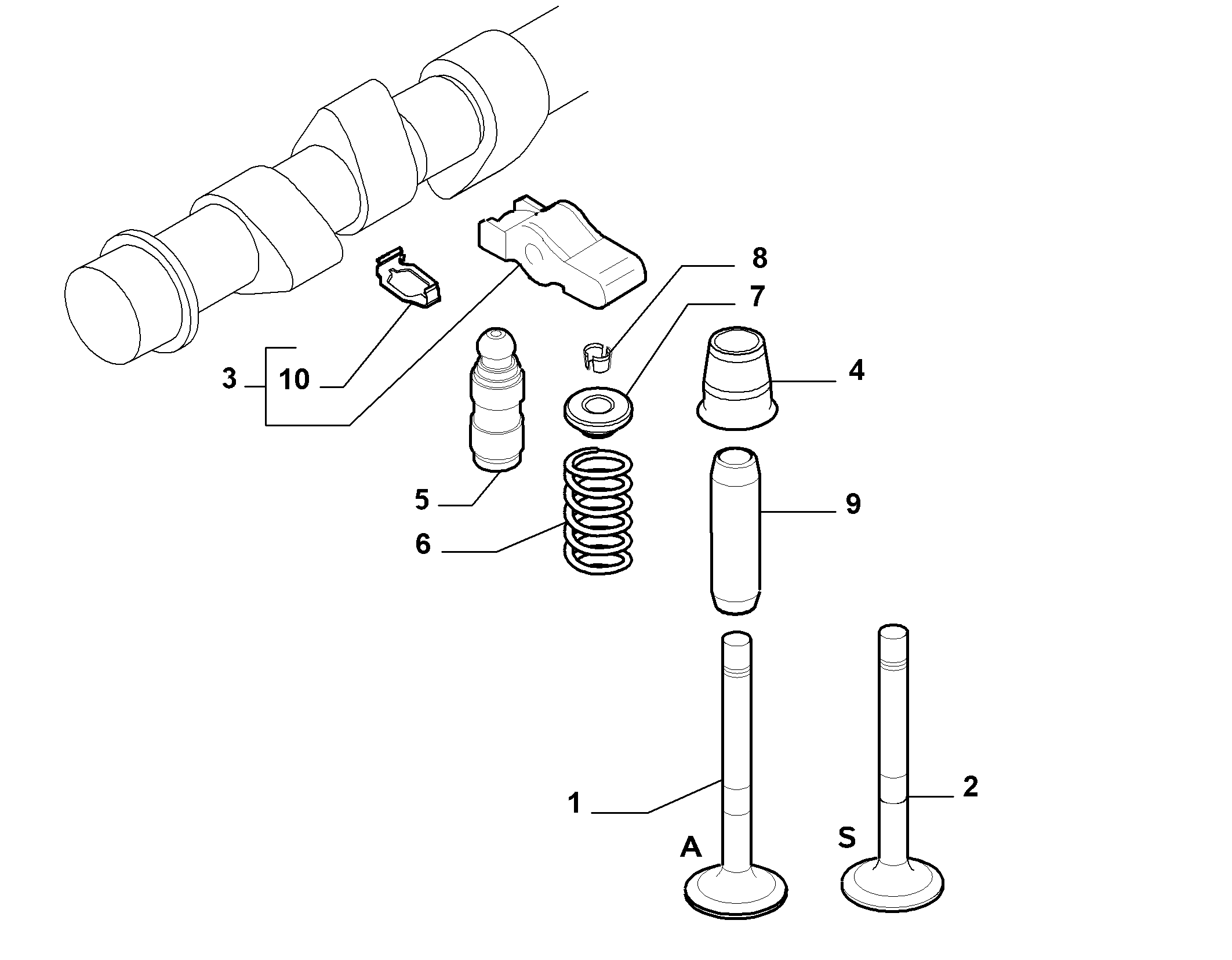 FIAT 46475925 - Valve intake and release (var.: 1/rev.: 0): 16 pcs. onlydrive.pro