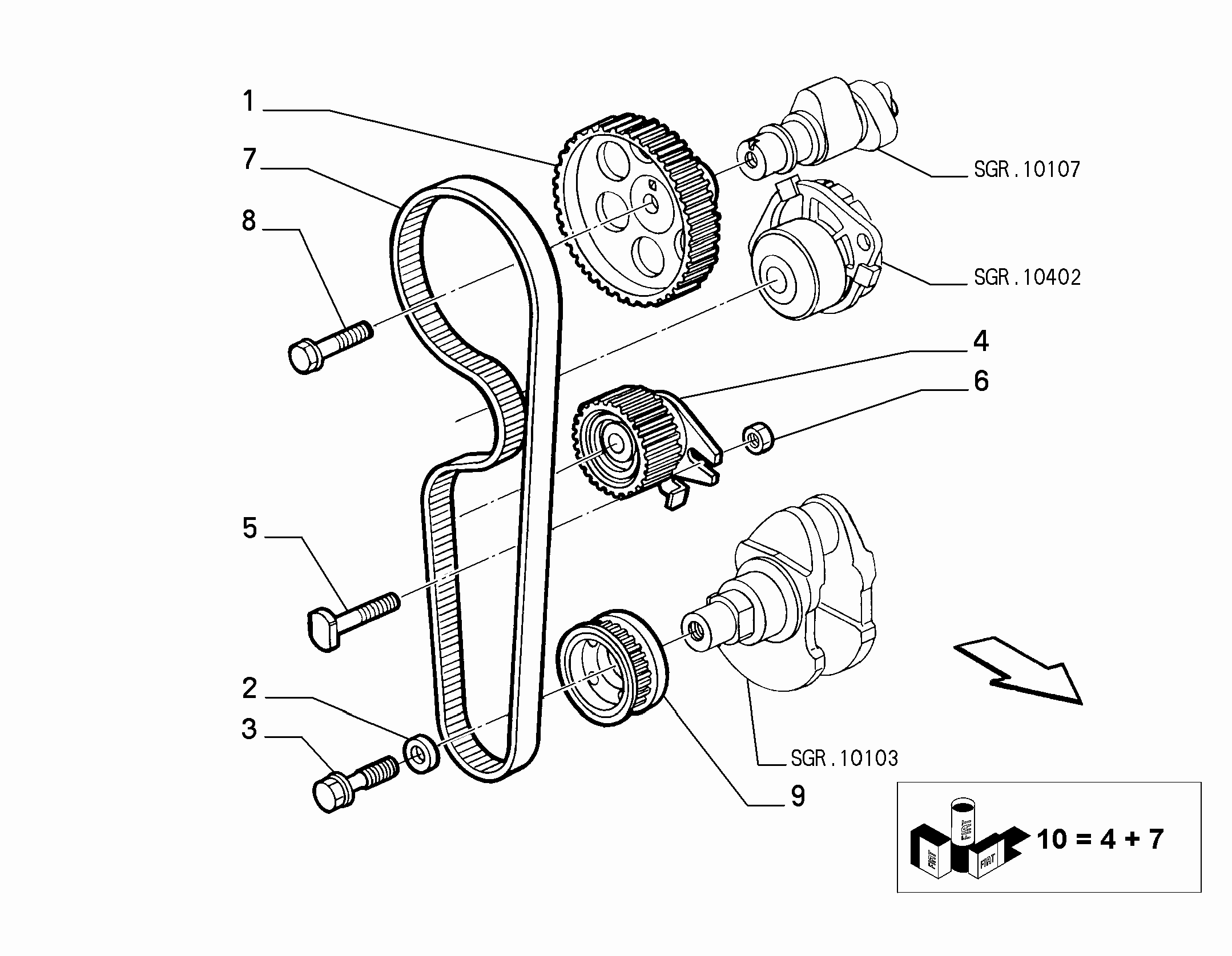 FIAT 55196971 - Tensioner Pulley, timing belt onlydrive.pro