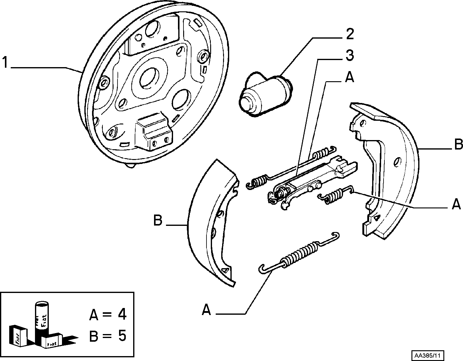 FIAT 9947159 - Accessory Kit, brake shoes onlydrive.pro