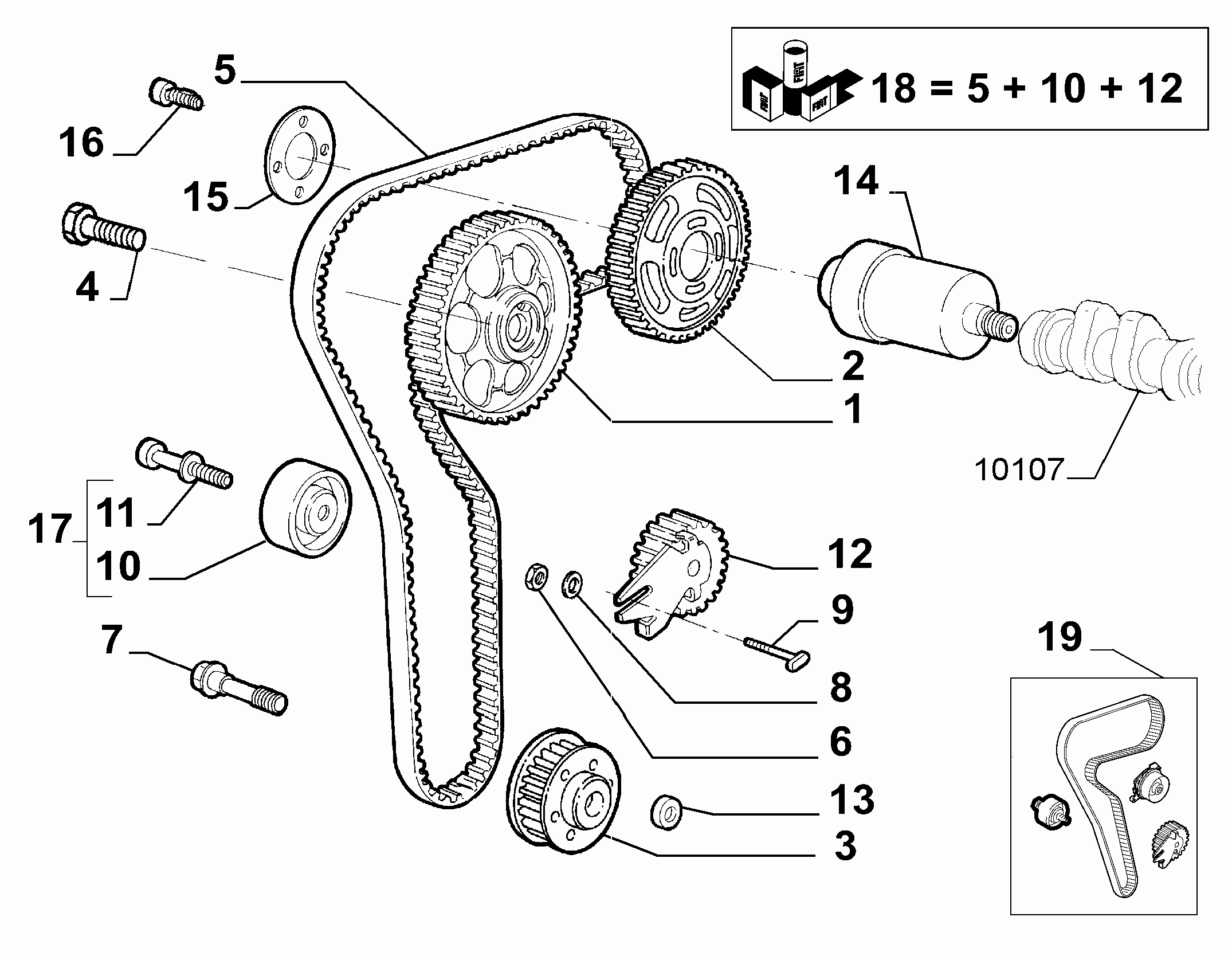 FIAT 55210626 - Paskirstymo diržas onlydrive.pro