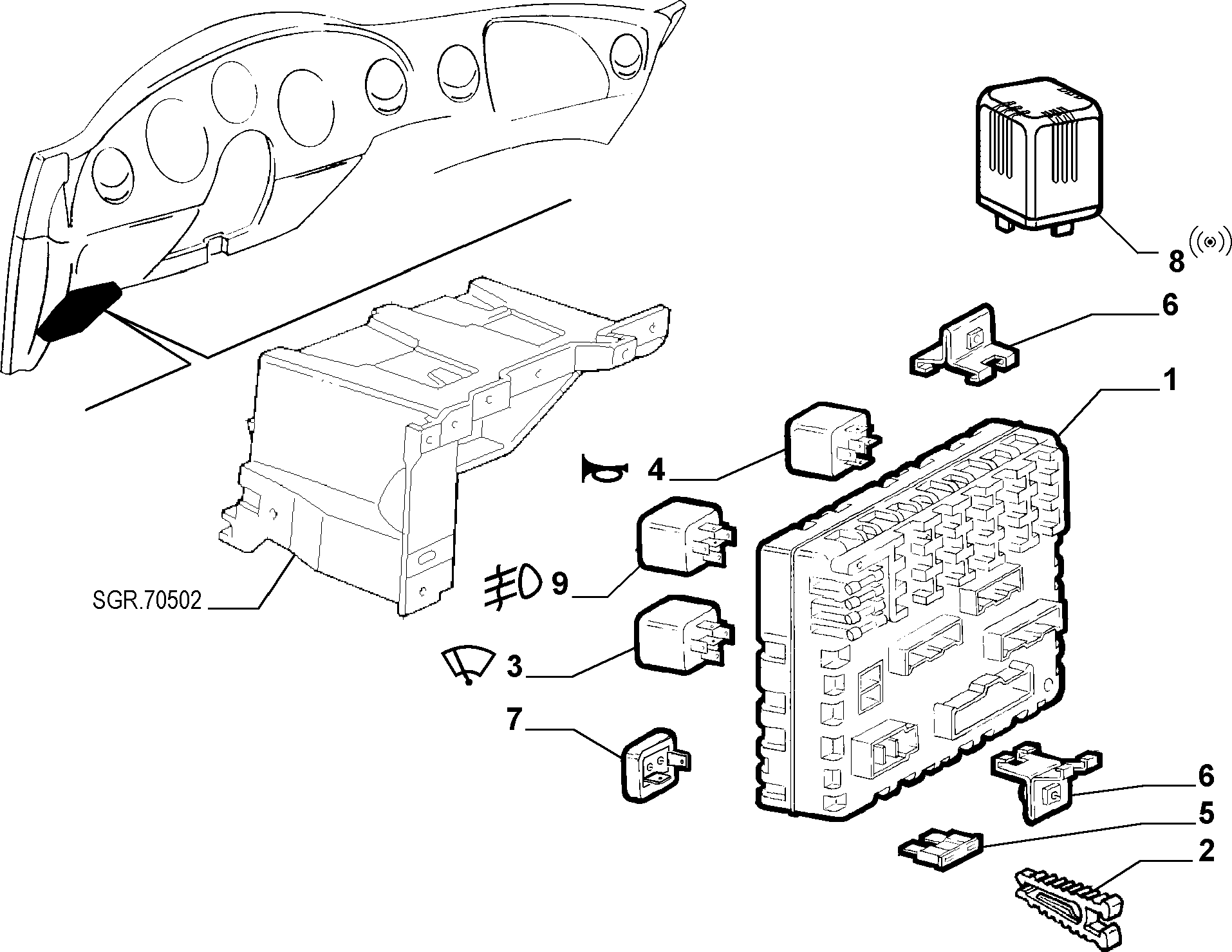 FIAT 46520412 - Rele, lähivalo onlydrive.pro