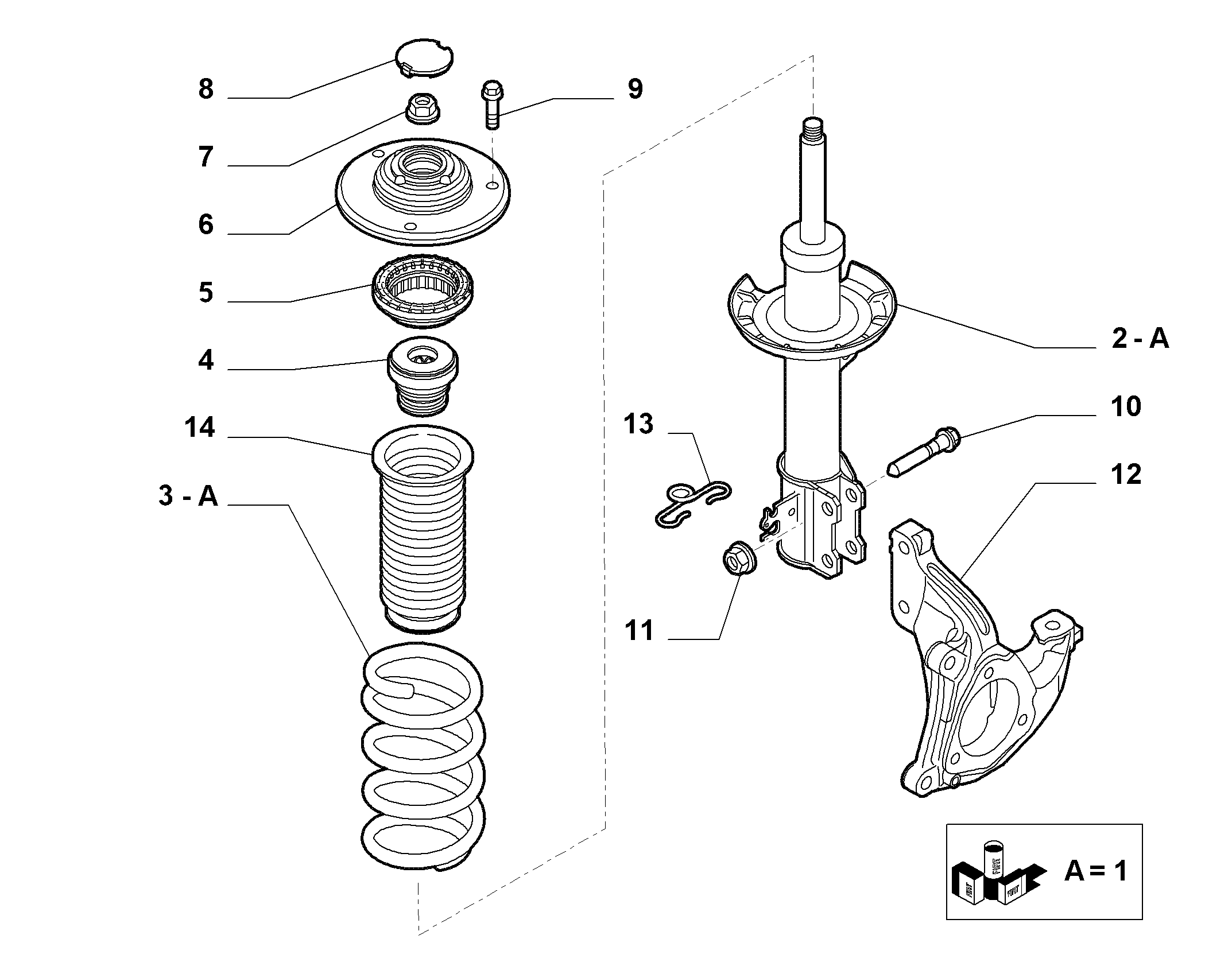 Opel 55700767 - Tolmukaitse komplekt,Amordid onlydrive.pro