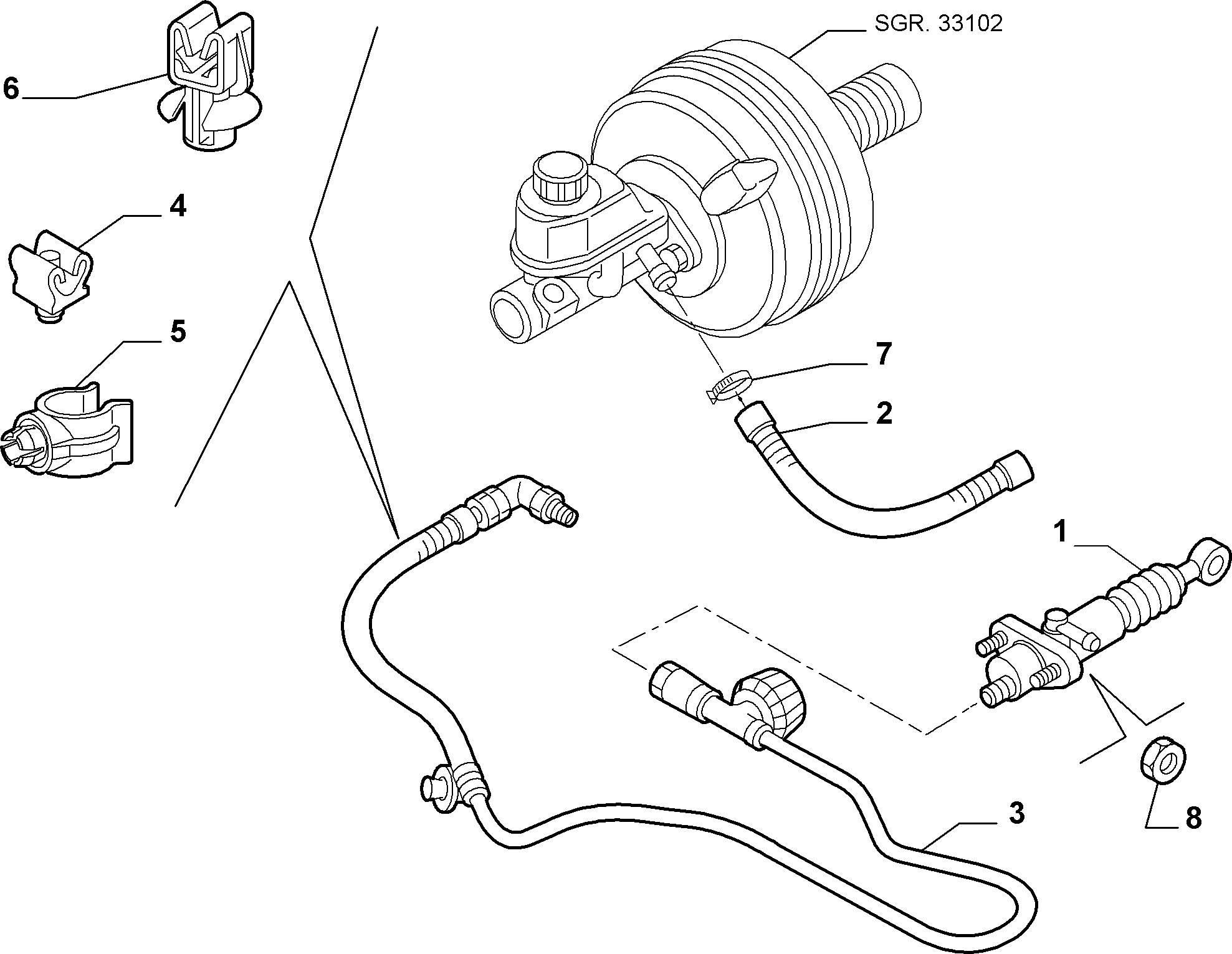 FIAT 55207399 - Master Cylinder, clutch onlydrive.pro