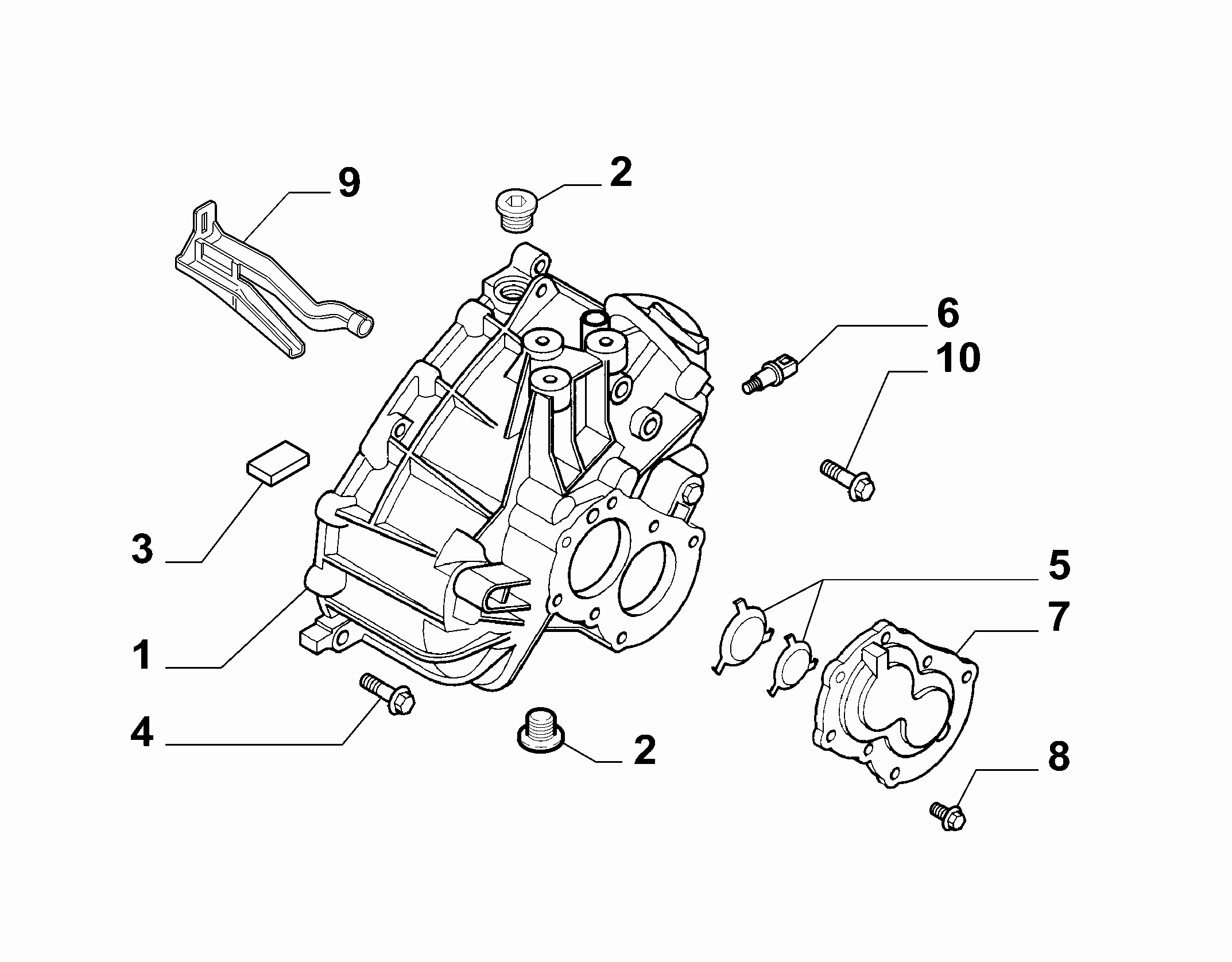 FIAT 71740022 - Transmission and differential unit, casing and covers (var.: 2/r: 01 pcs. onlydrive.pro