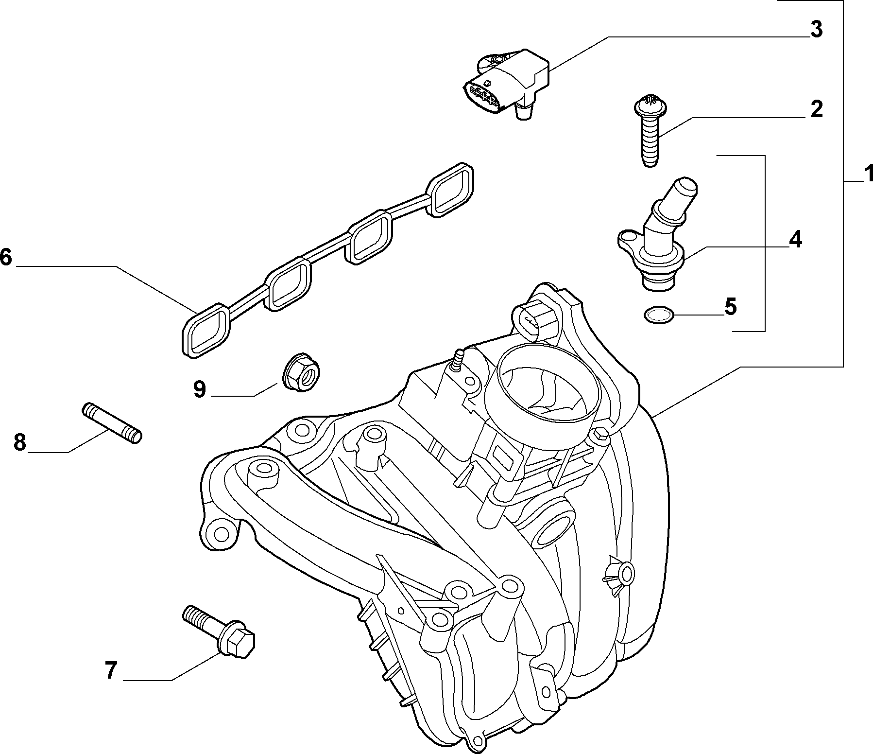 FIAT 71739202 - Tihendikomplekt,Sisselaskekollektor onlydrive.pro