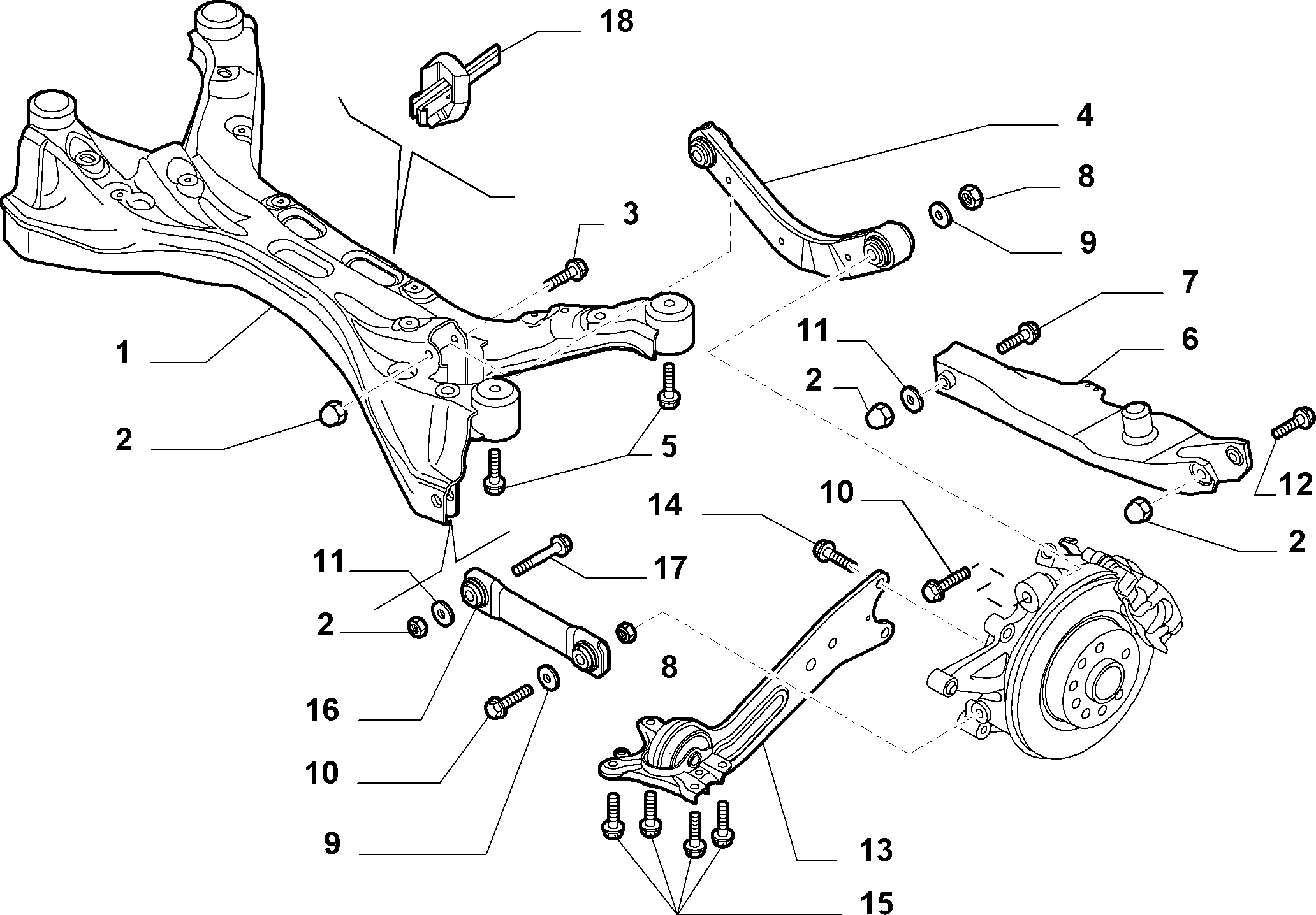 FIAT 51755681 - Neatkarīgās balstiekārtas svira, Riteņa piekare onlydrive.pro