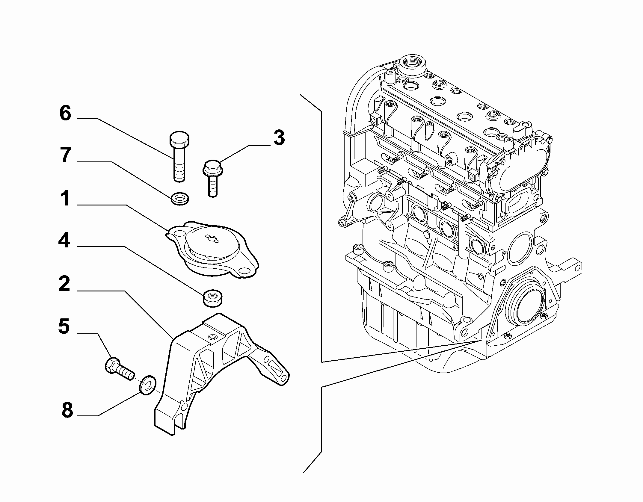 FIAT 46800412 - Holder, engine mounting onlydrive.pro