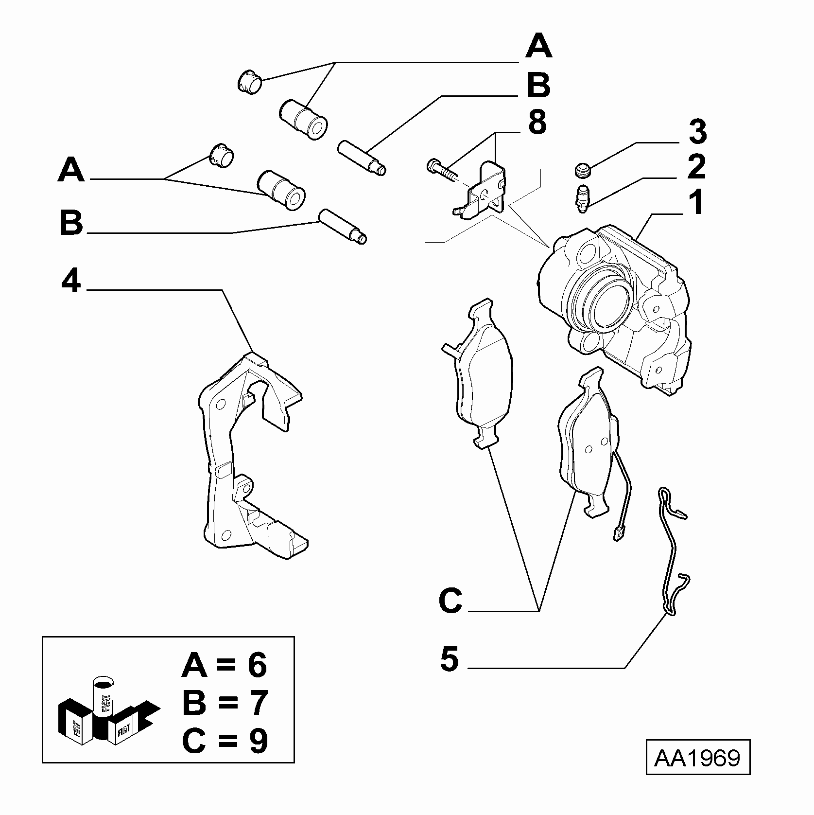 FIAT 77365762 - Accessory Kit for disc brake Pads onlydrive.pro