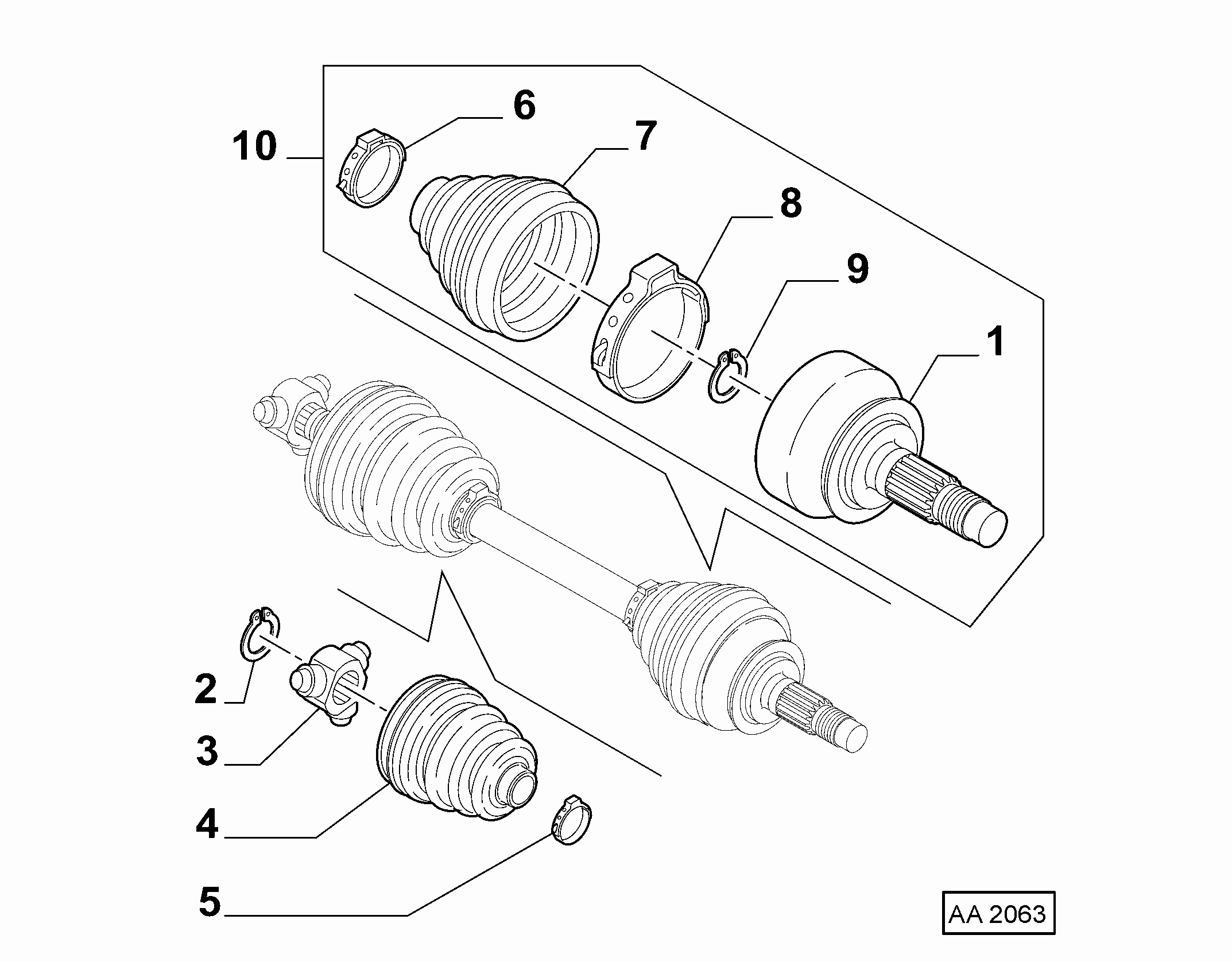 FIAT 46308519 - Šarnīru komplekts, Piedziņas vārpsta onlydrive.pro