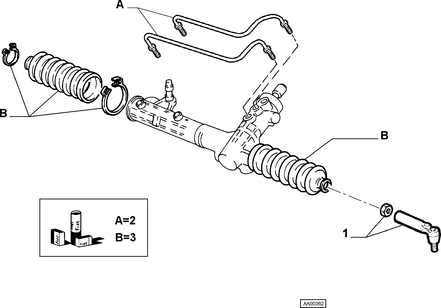 FIAT 9945564 - Bellow Set, steering onlydrive.pro