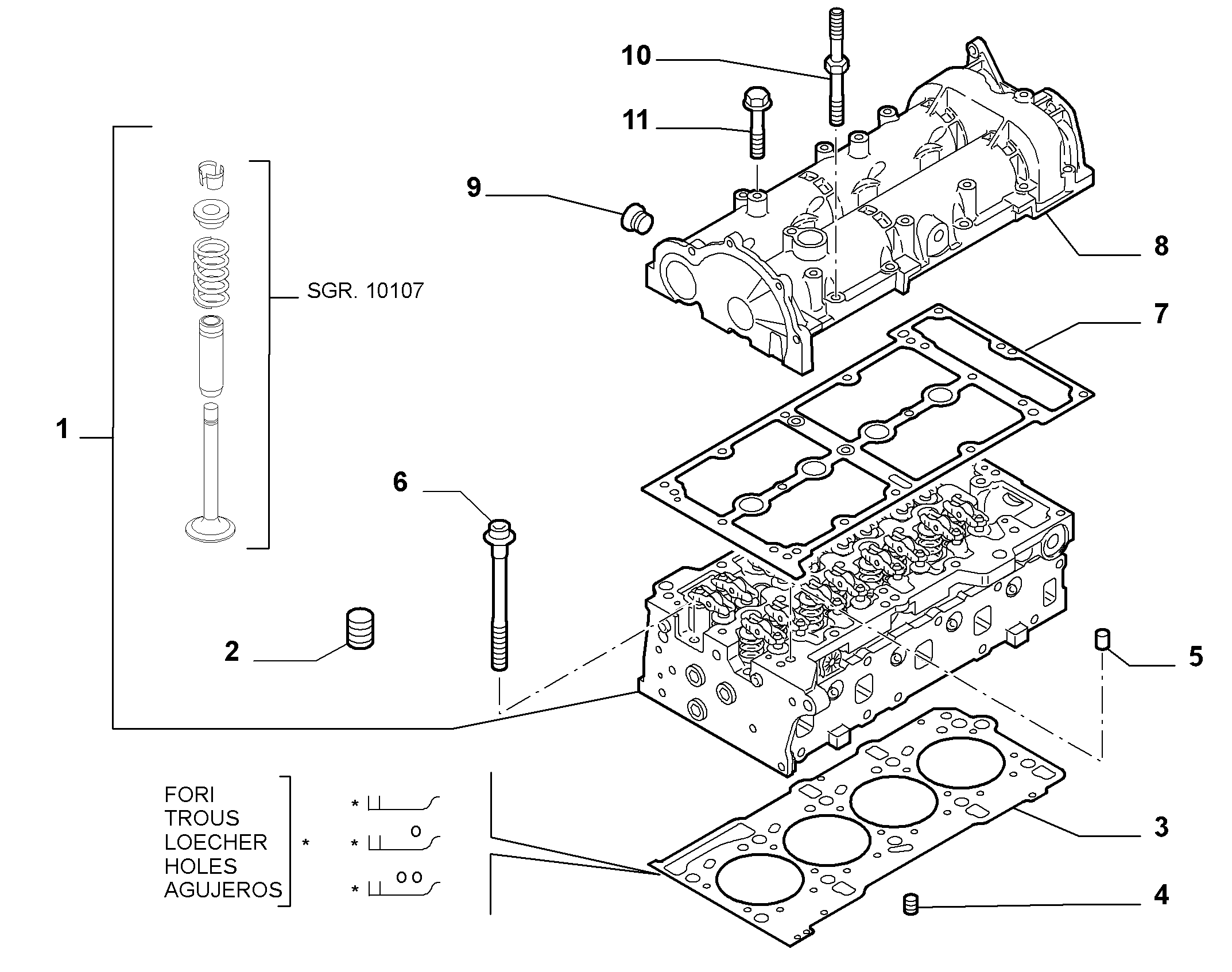 Chevrolet 55 209 070 - Tarpiklis, cilindro galva onlydrive.pro