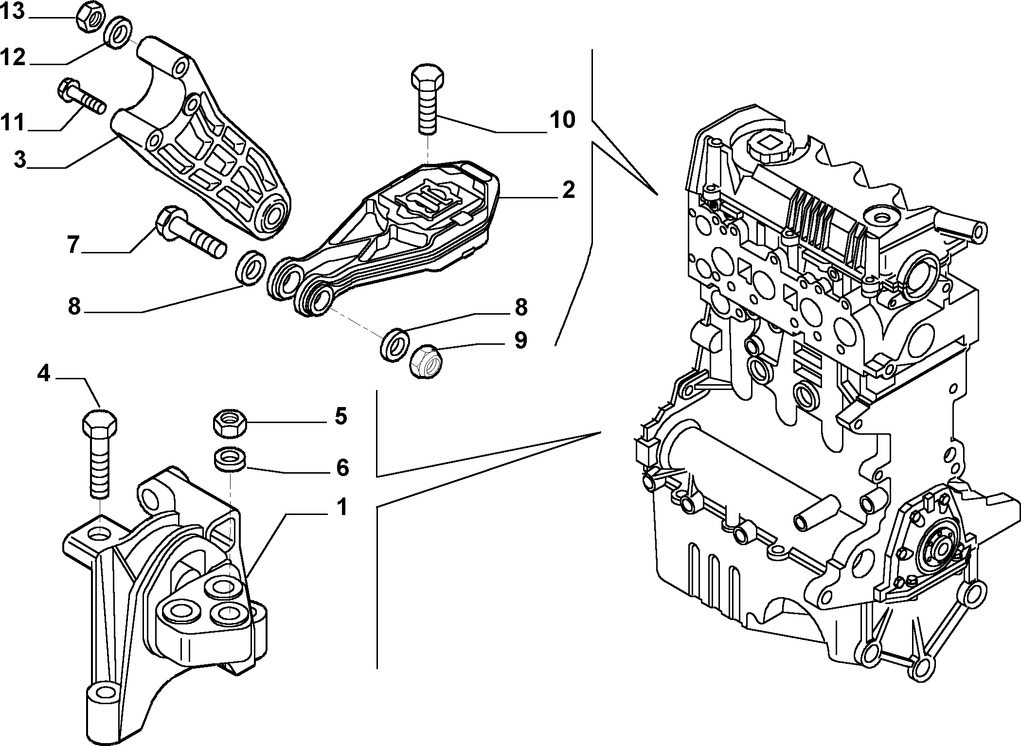 FIAT 15503721 - Ремонтный комплект, рычаг подвески onlydrive.pro