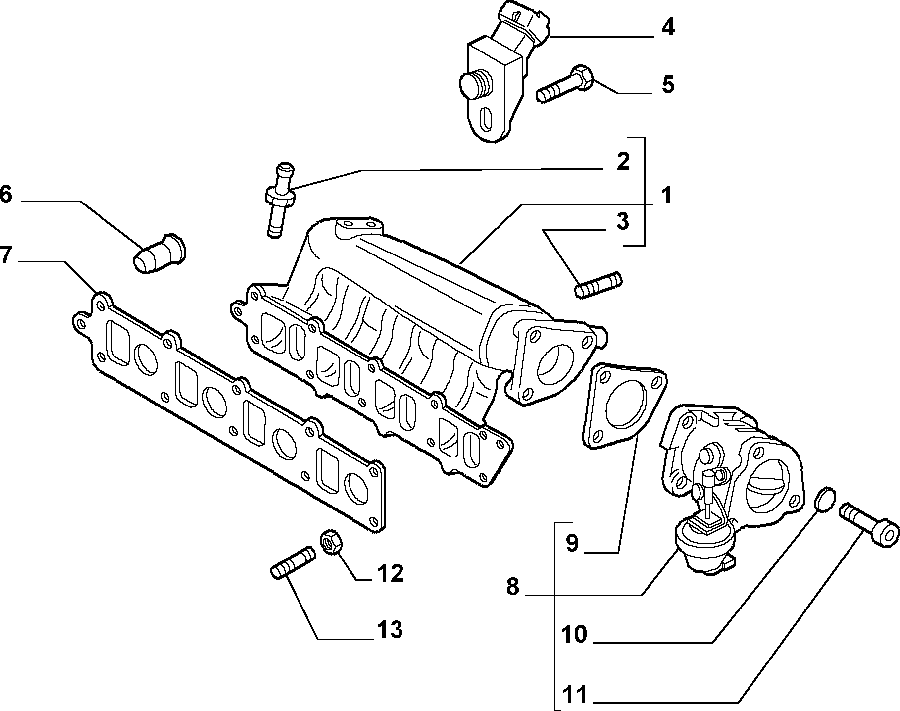 FIAT 71738458 - Gasket, intake manifold onlydrive.pro