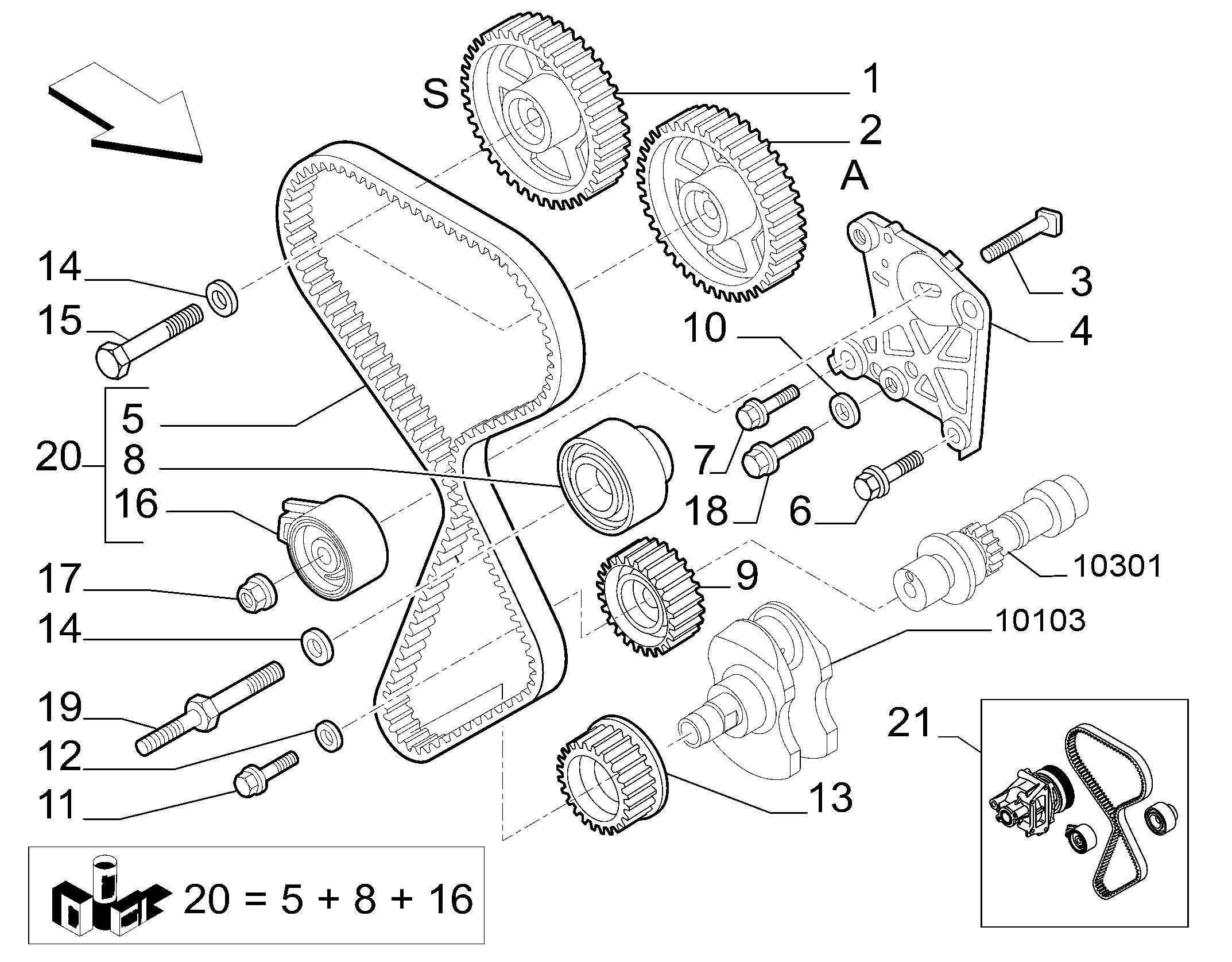 FIAT 16108921 - Tensioner Pulley, timing belt onlydrive.pro