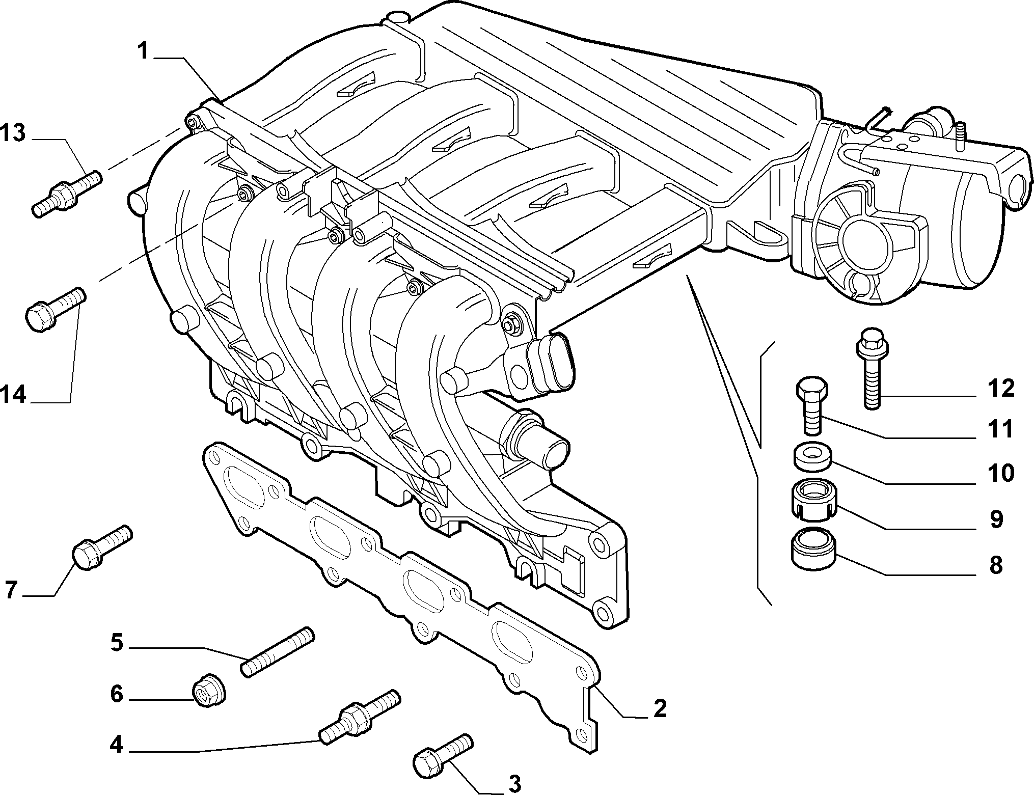 FIAT 46410505 - Gasket, intake manifold onlydrive.pro