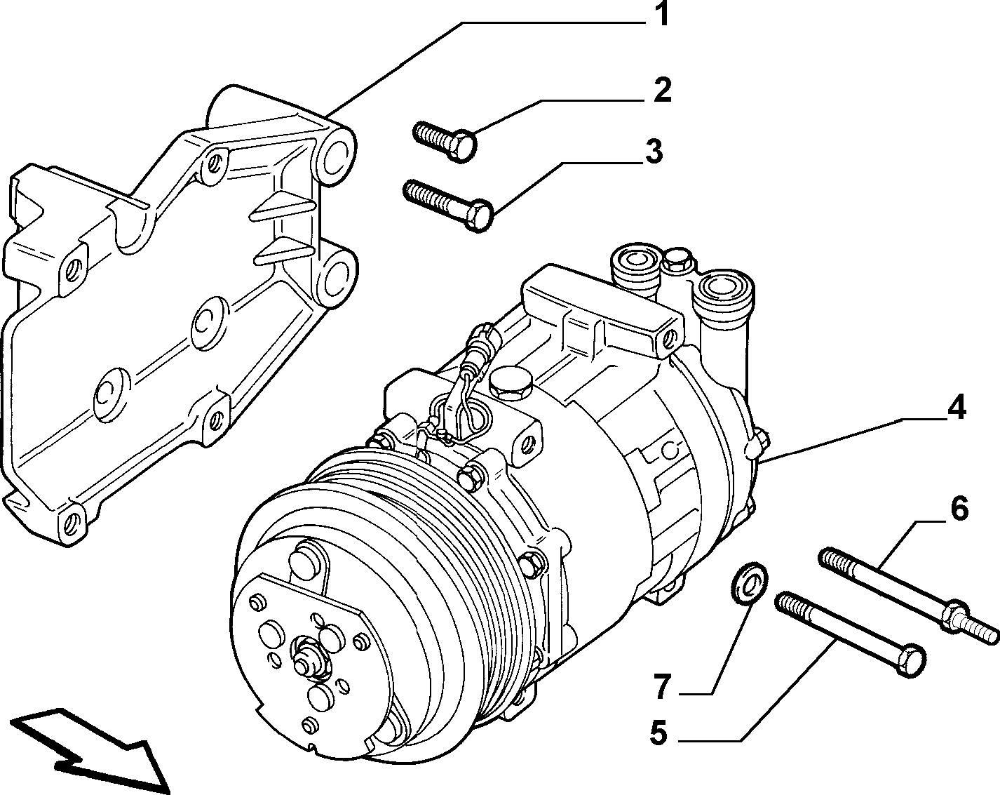 FIAT 46811244 - Air conditioning compressor (var.: 1/rev.: 0): 01 pcs. onlydrive.pro