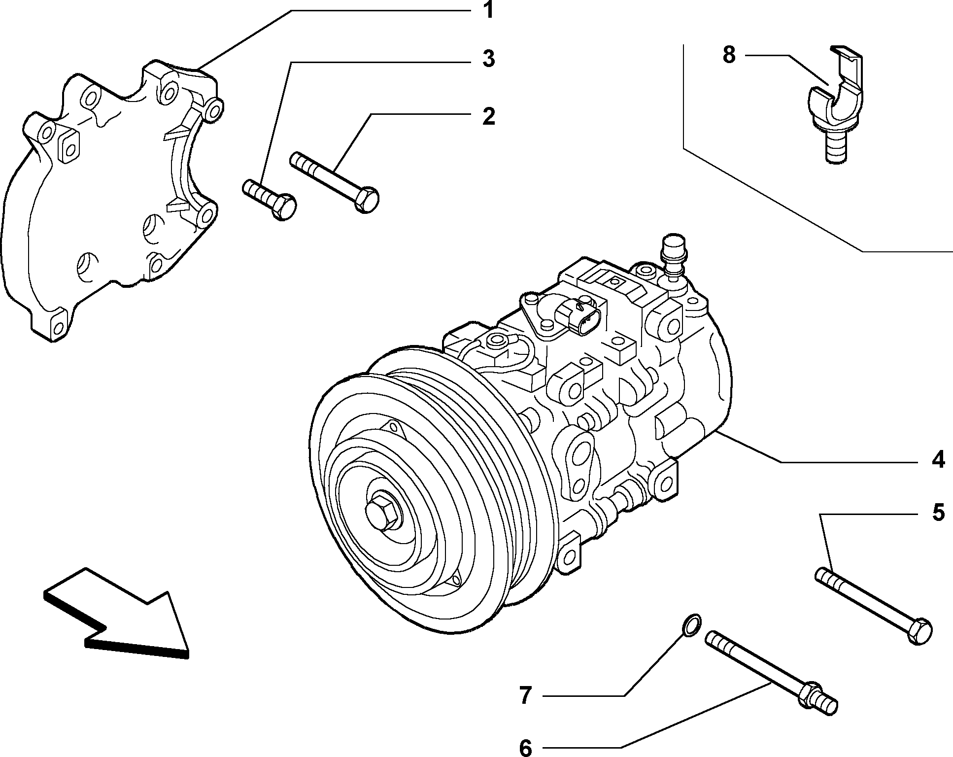 FIAT 51752531 - Air conditioning compressor (var.: 1/rev.: 0): 01 pcs. onlydrive.pro