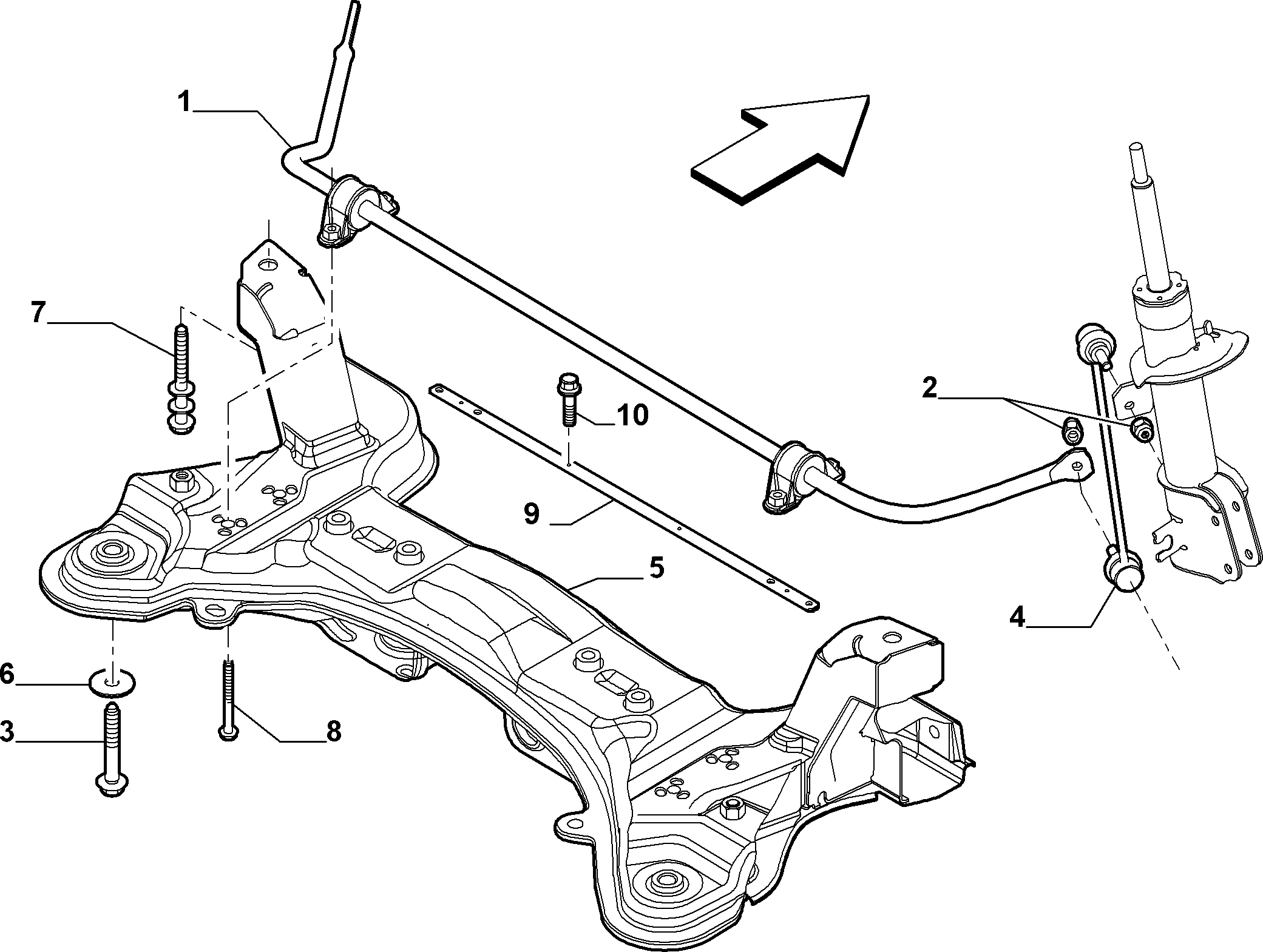 Chrysler 51801136 - Tanko, kallistuksenvaimennin onlydrive.pro