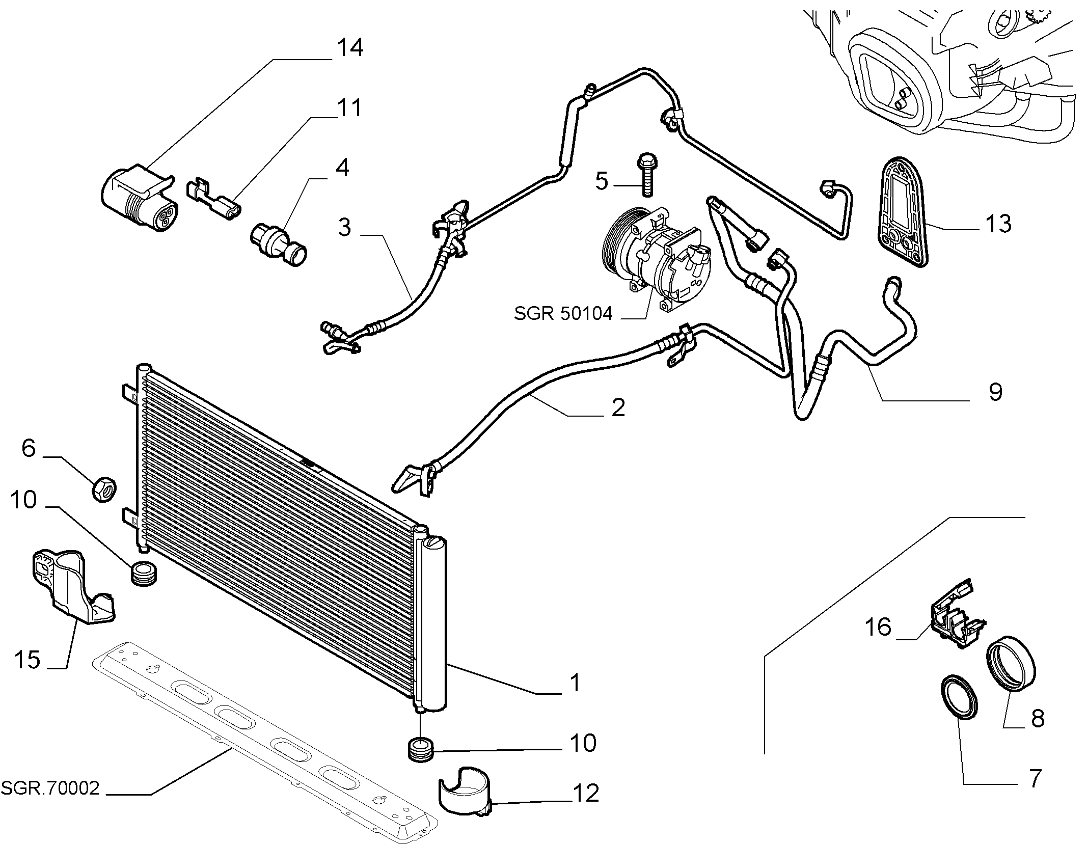 FIAT 51822958 - Kondensatorius, oro kondicionierius onlydrive.pro