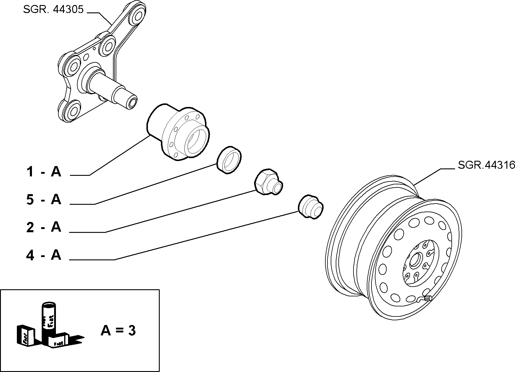 Chrysler 51754193 - Комплект подшипника, ступицы колеса onlydrive.pro