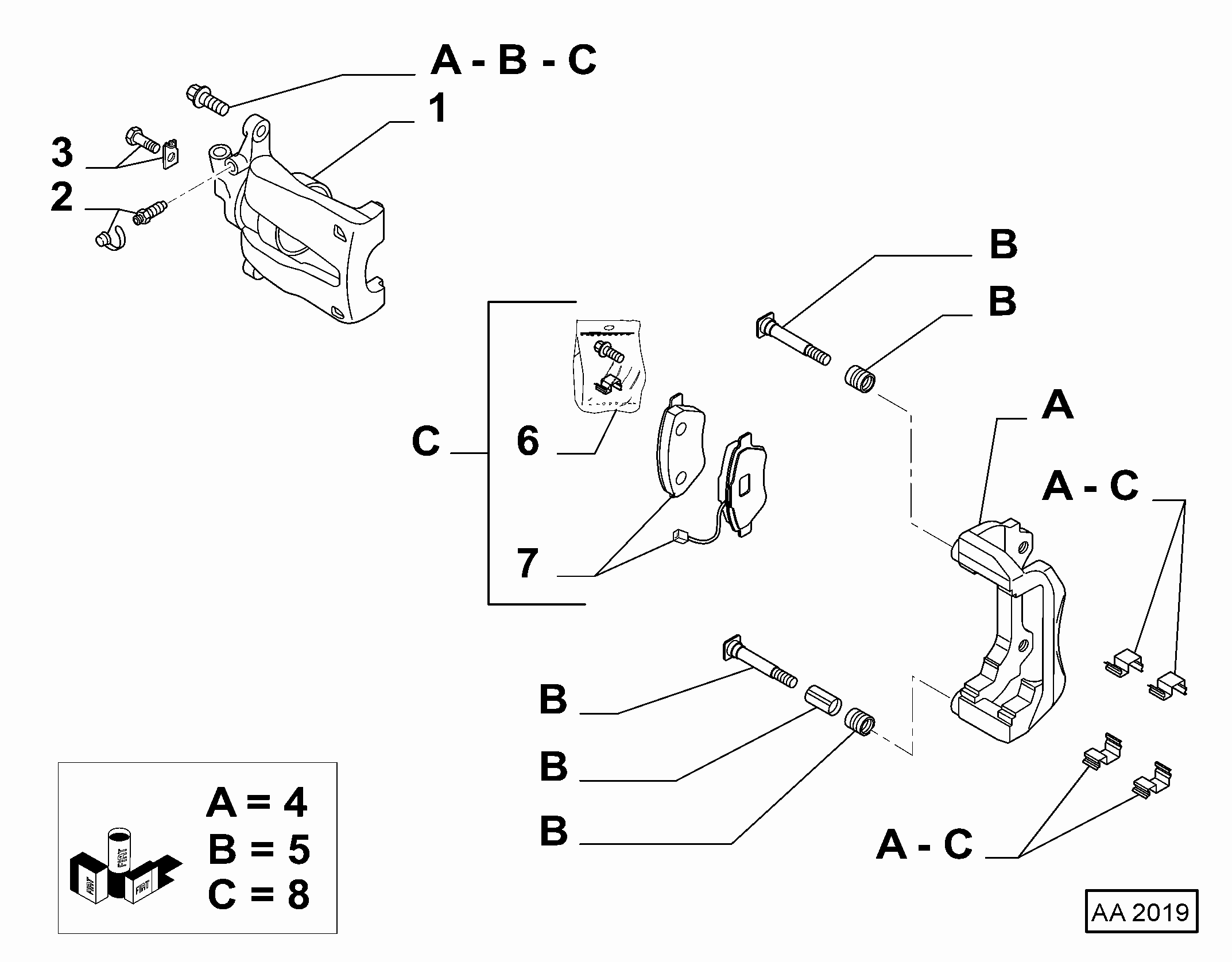 Chrysler 77364589 - Brake Pad Set, disc brake onlydrive.pro