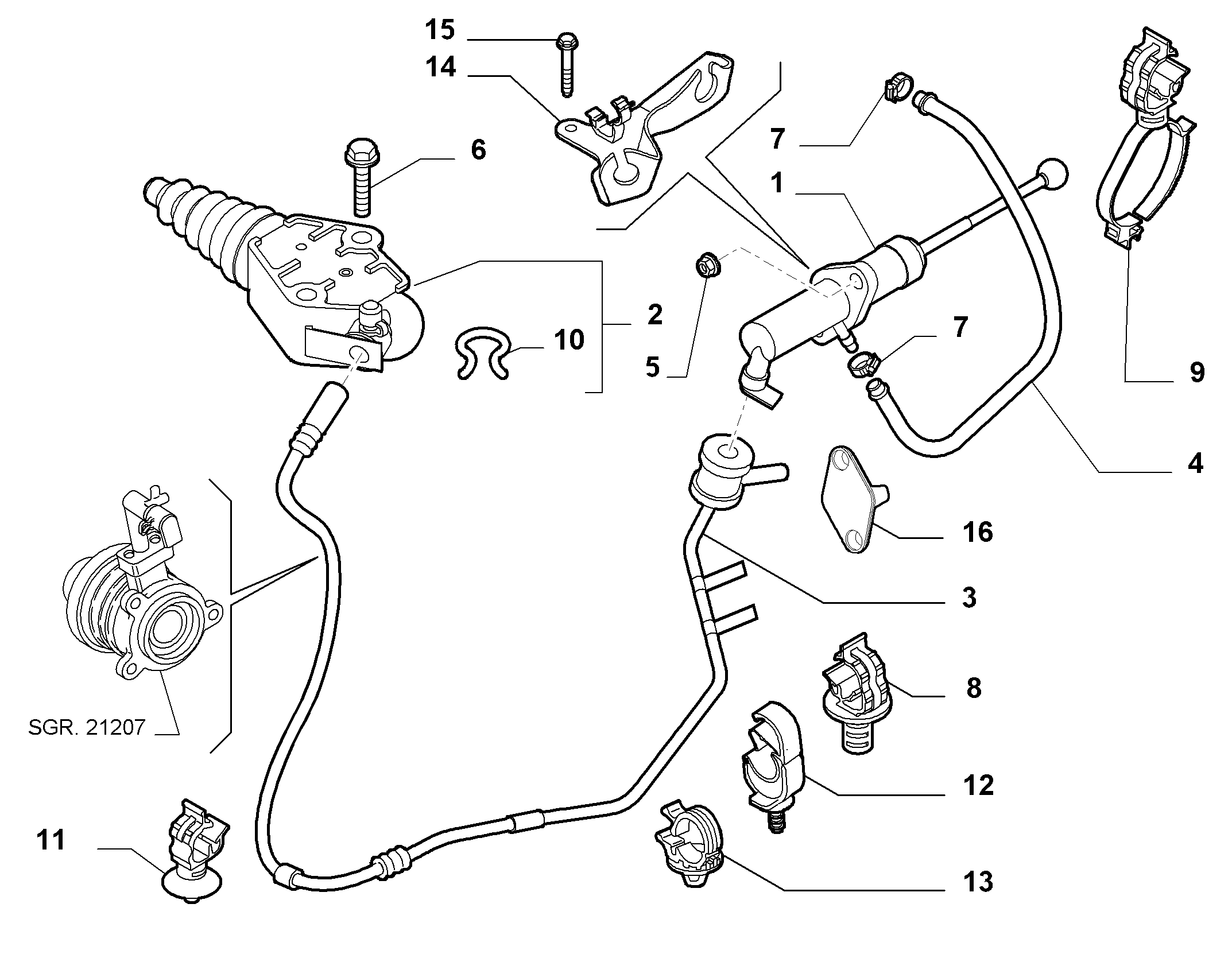 FIAT 55224082 - Master Cylinder, clutch onlydrive.pro