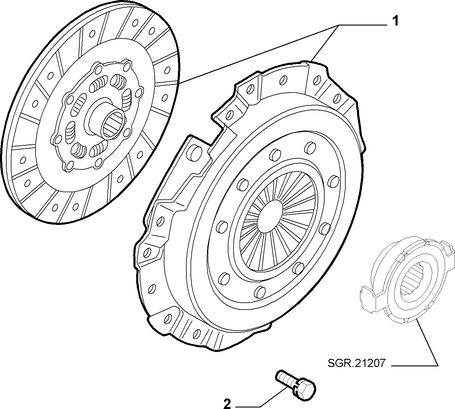 FIAT 55216285 - Clutch Kit onlydrive.pro