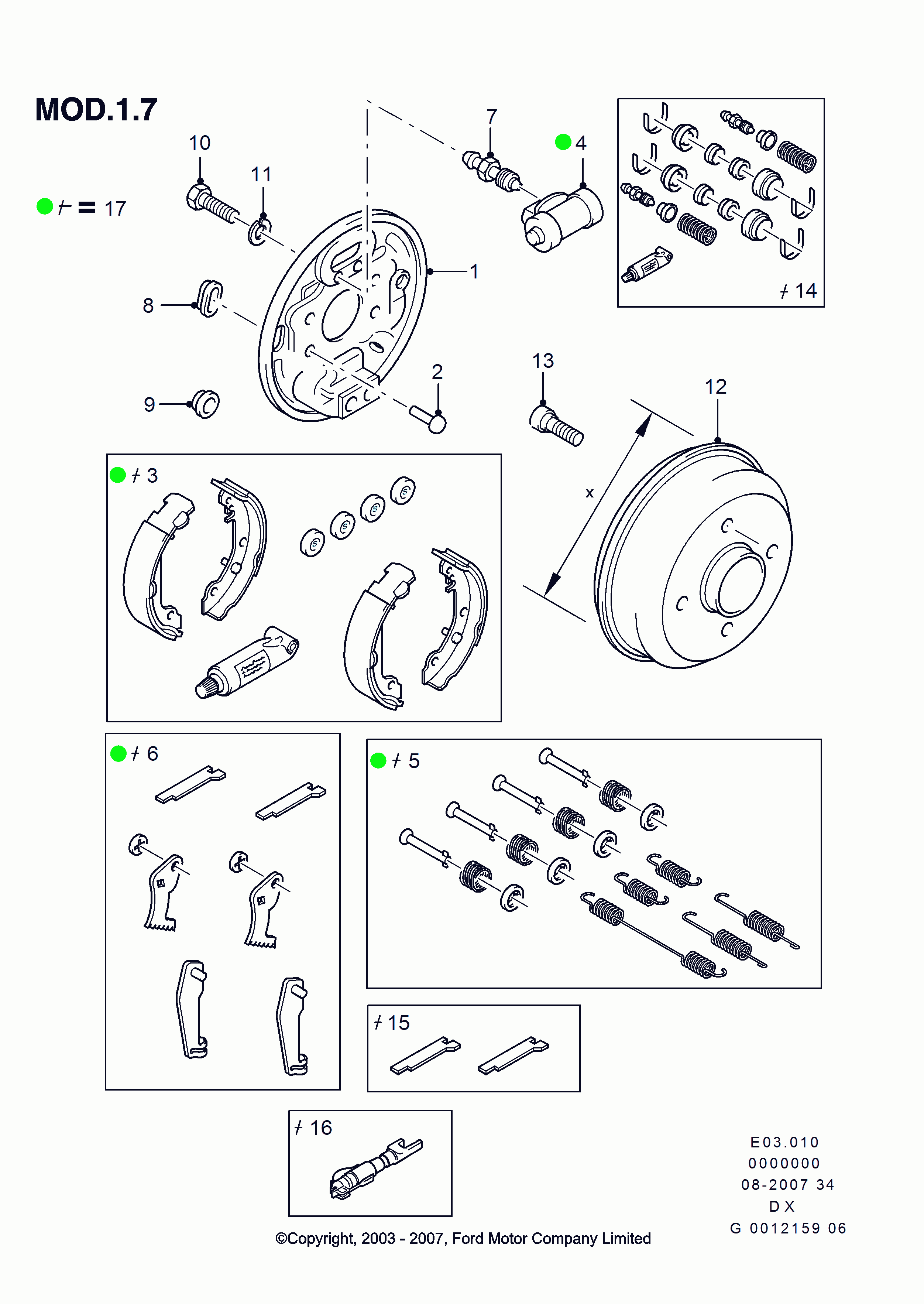 FORD 1104128 - Brake Shoe Set onlydrive.pro