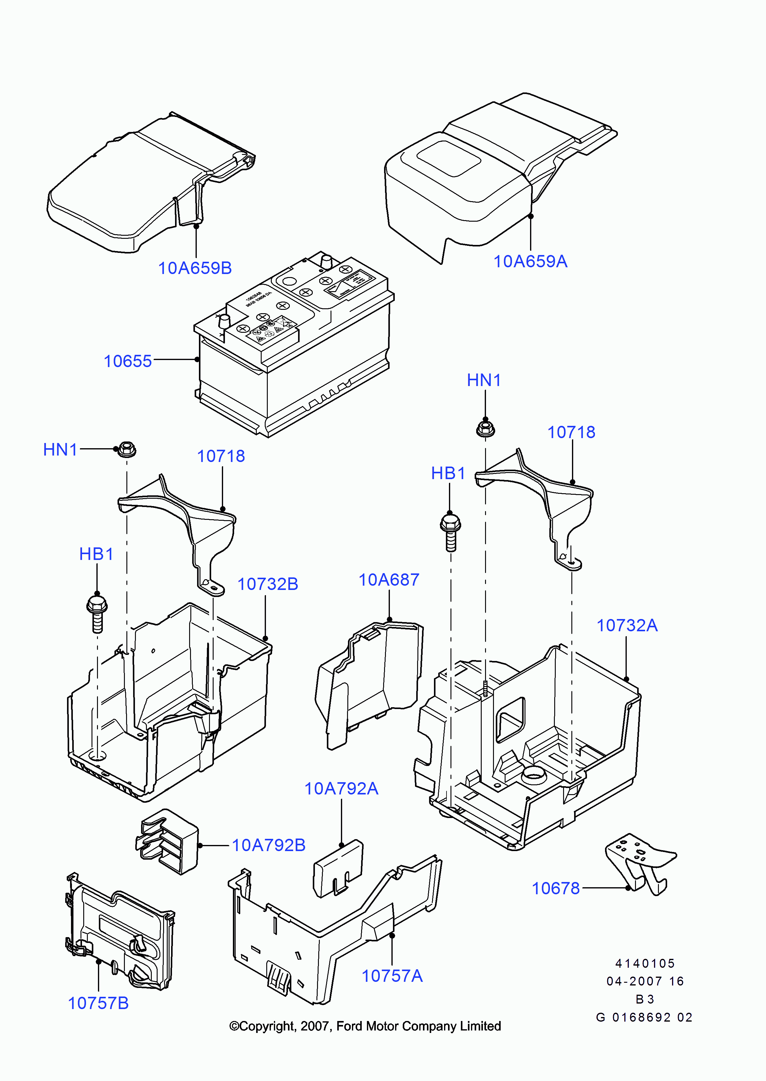 FORD 1402455 - Battery and mountings: 1 pcs. onlydrive.pro