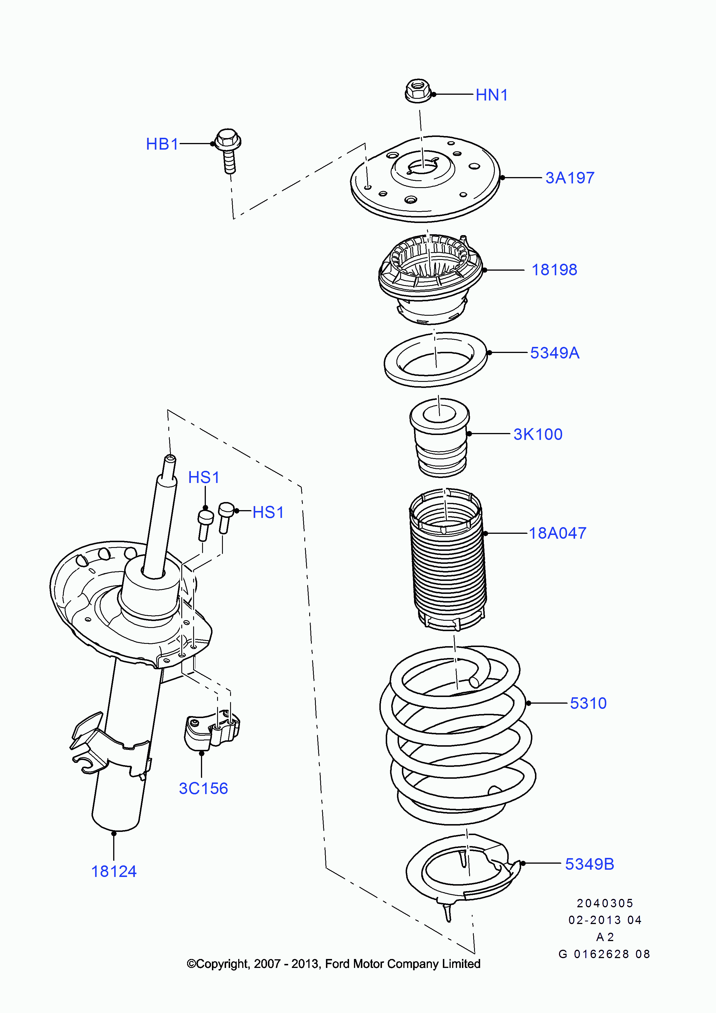 FORD 1761001 - Pakabos statramsčio atraminis guolis onlydrive.pro