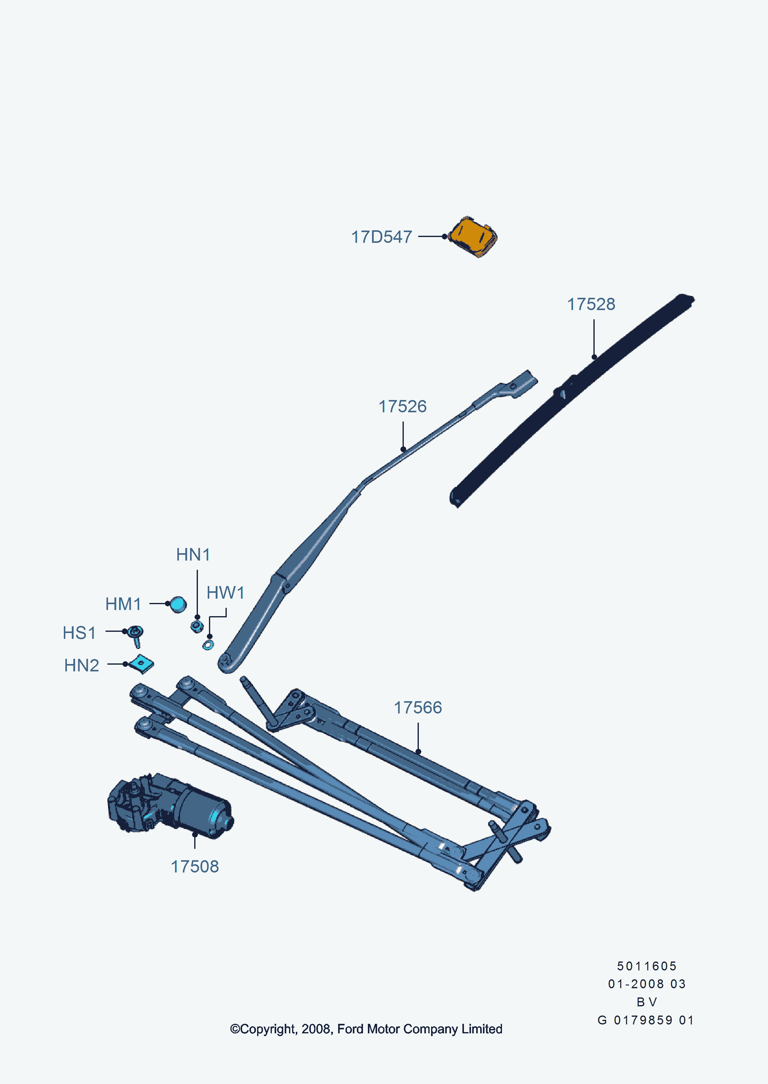 FORD 1 537 086 - Klaasipuhastaja kumm onlydrive.pro