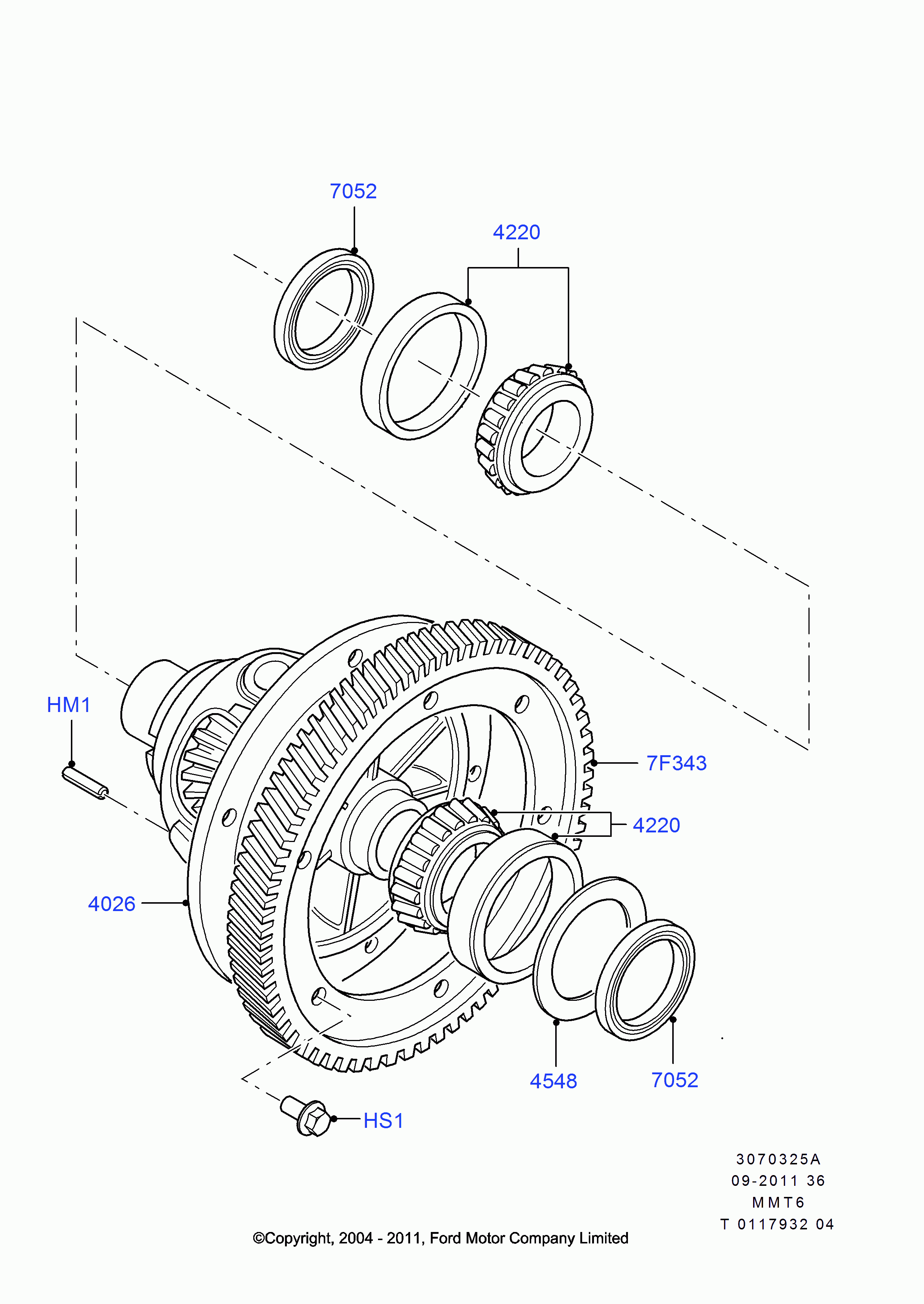 FORD 1509853 - Vārpstas blīvgredzens, Diferenciālis onlydrive.pro