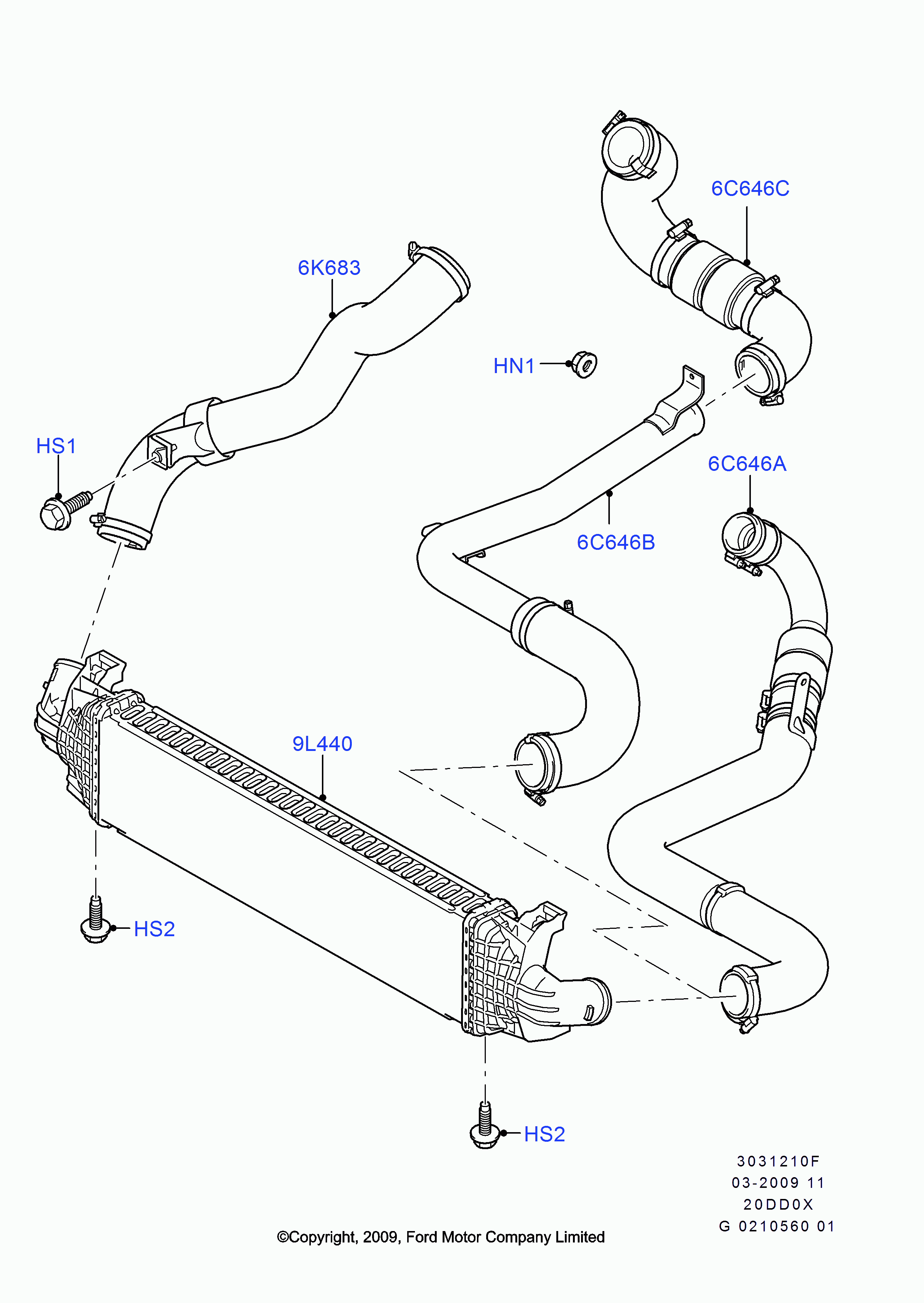 FORD 1 429 405 - Kompressoriõhu radiaator onlydrive.pro