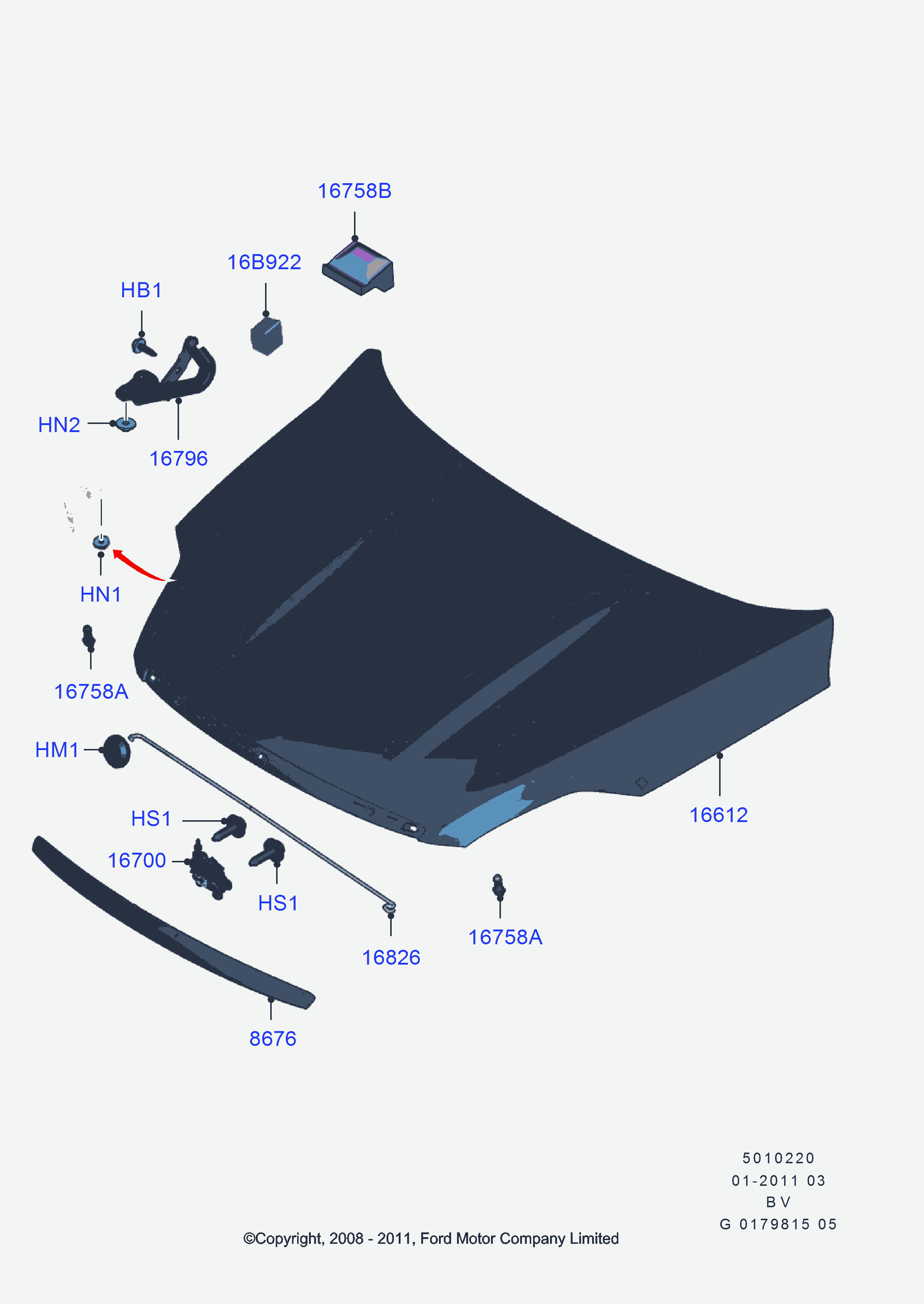 FORD 4 895 285 - Bagāžas nodalījuma vāka slēdzene onlydrive.pro