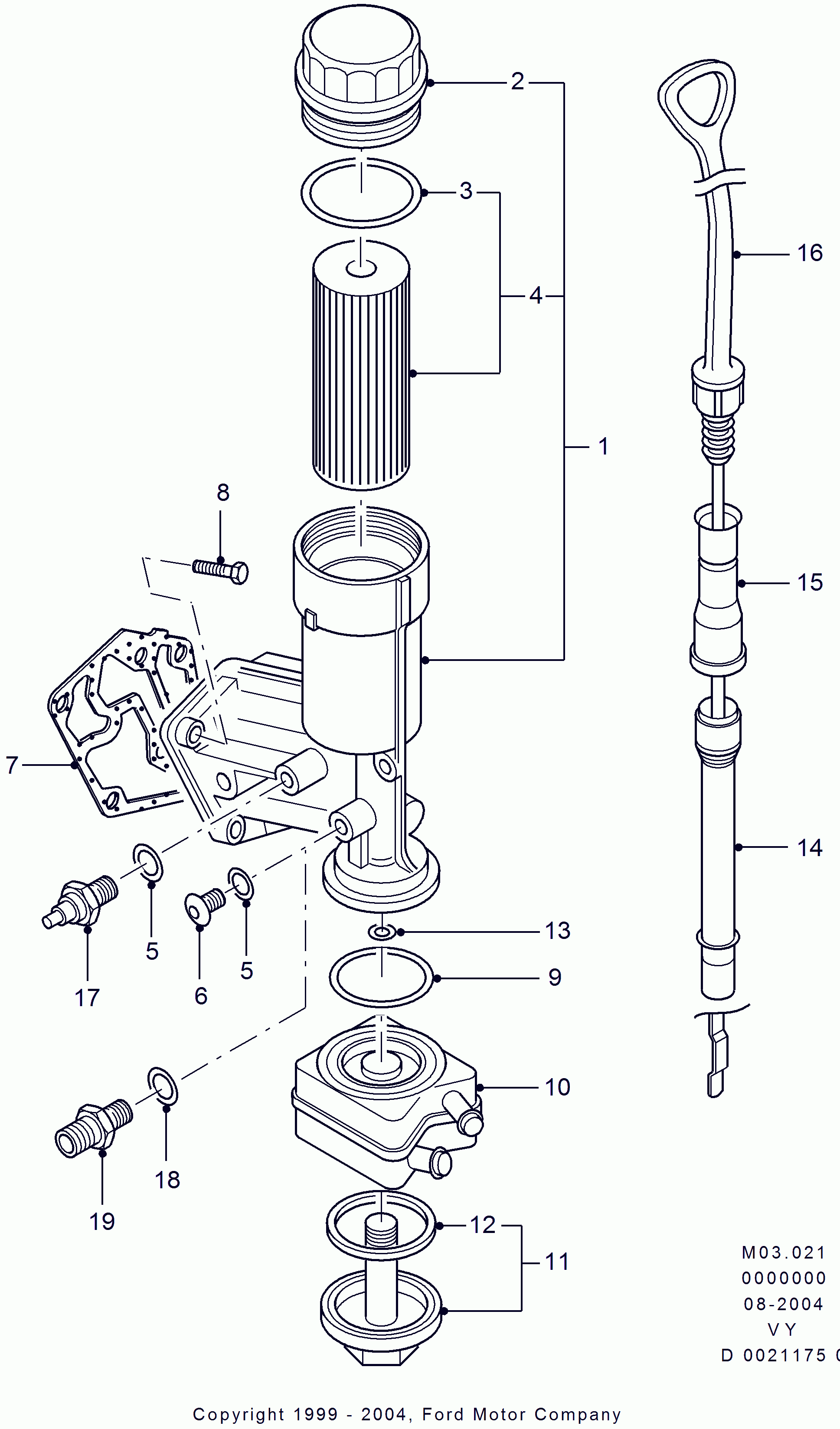 FORD 1461875 - Oil cooler and filter/oil level ind: 1 pcs. onlydrive.pro